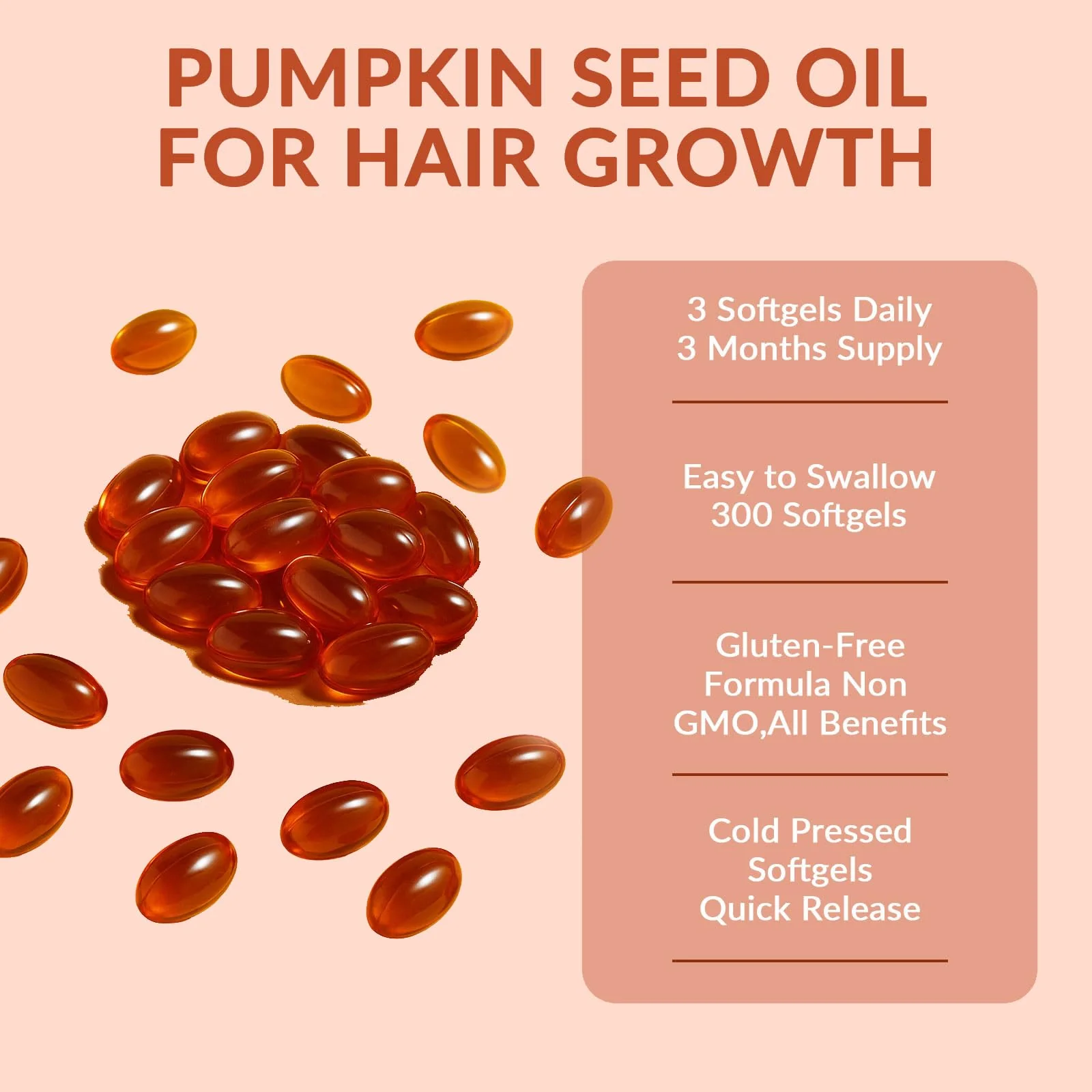 Ovela Pumpkin Seed Oil Capsules 3000mg + Saw Palmetto – Hair Growth Support - Image 6