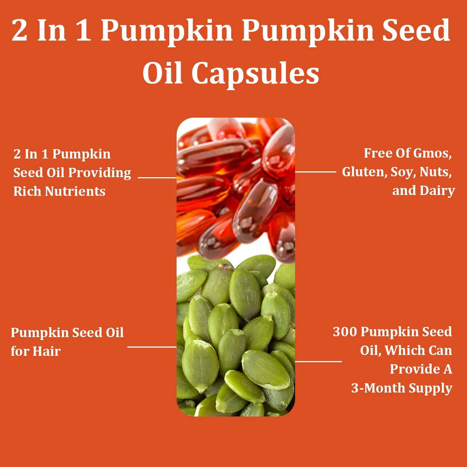 Ovela Pumpkin Seed Oil Capsules 3000mg with Saw Palmetto | Non-GMO, Gluten-Free - Image 3