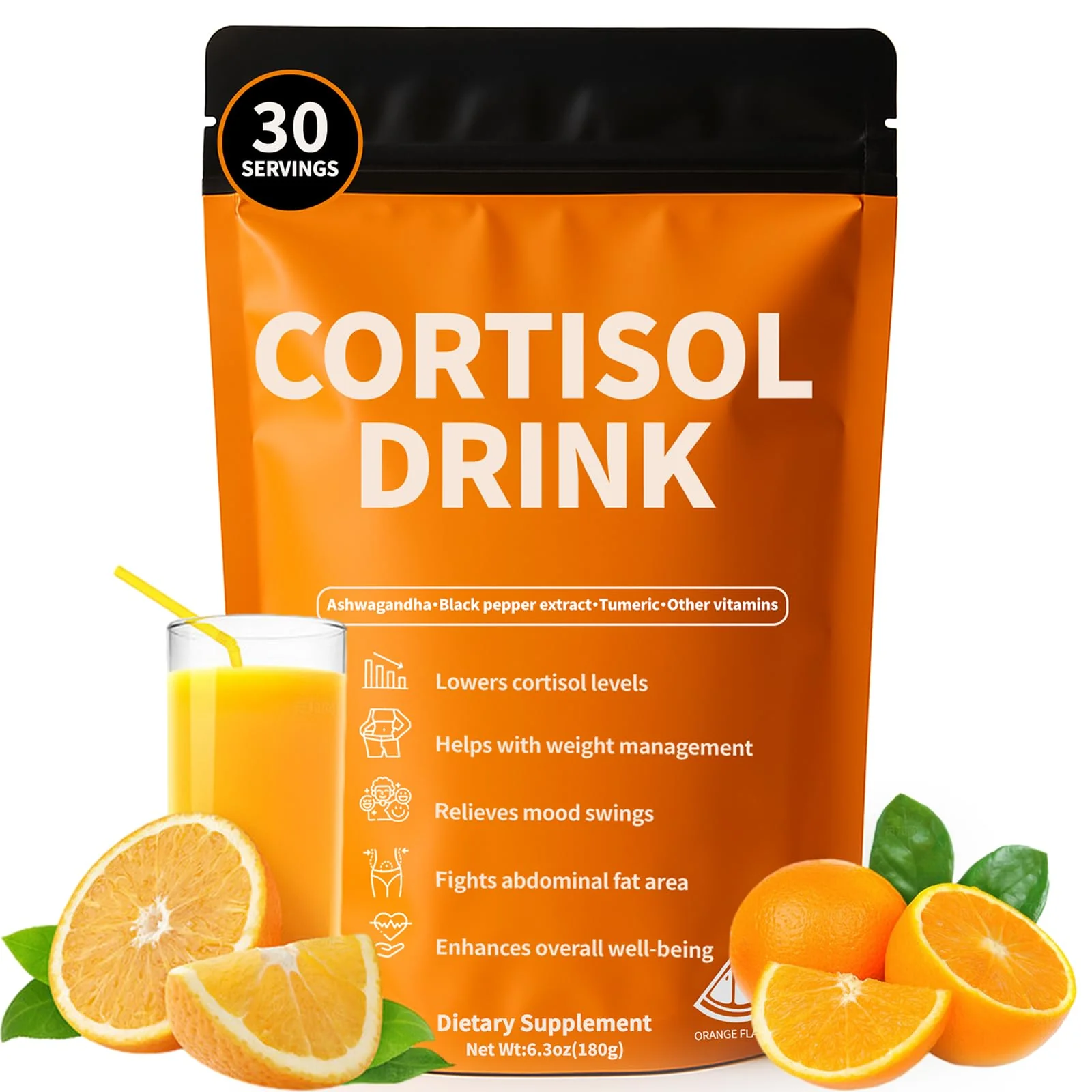 oviaapo Cortisol Drink Powder – Natural Relaxation, Focus & Calm Mood Support - Image 9