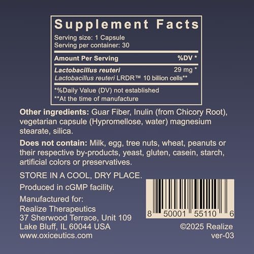oxiceutics MyReuteri 10 Billion CFU Probiotic – Yogurt-Style Starter + FOS Prebiotic by Dr. William Davis - Image 5