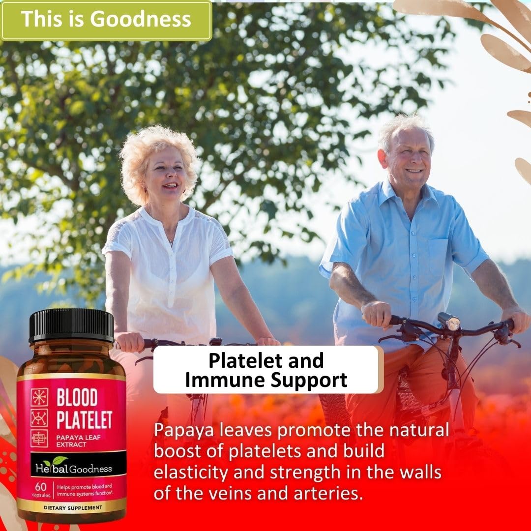 Papaya Leaf Blood Platelet Capsules - 60/600mg, 20x Strength | Herbal Goodness | Made in USA - Image 4
