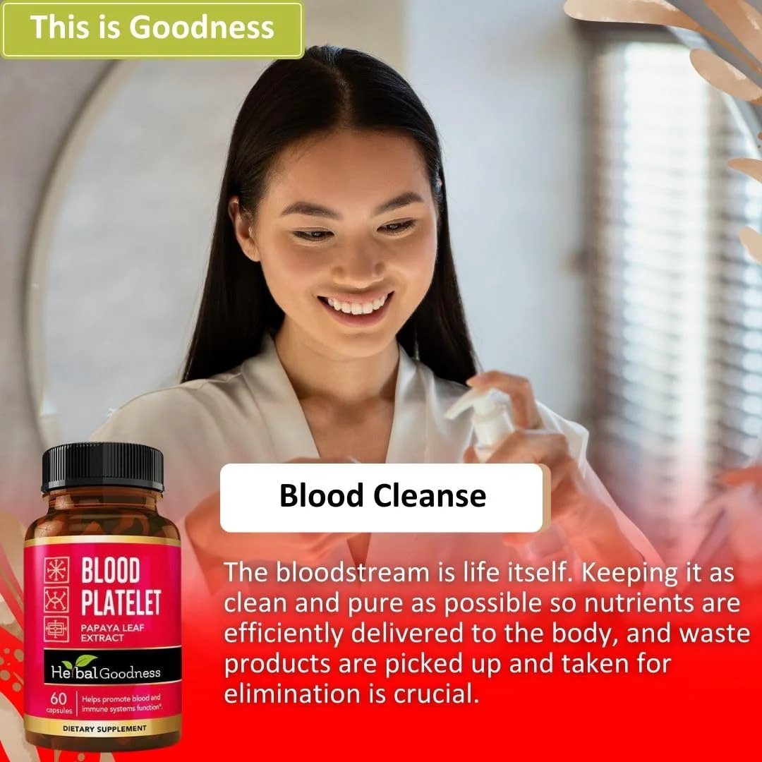 Papaya Leaf Blood Platelet Capsules - 60/600mg, 20x Strength | Herbal Goodness | Made in USA - Image 5