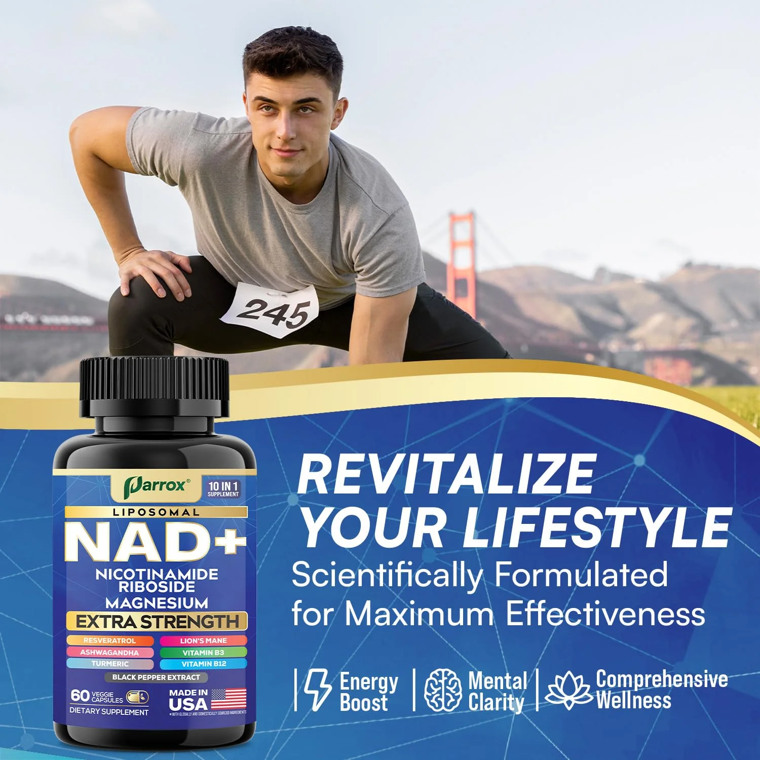 Parrox NAD+ 10-in-1 Supplement with Liposomal NAD+ - 2-Pack - Image 6