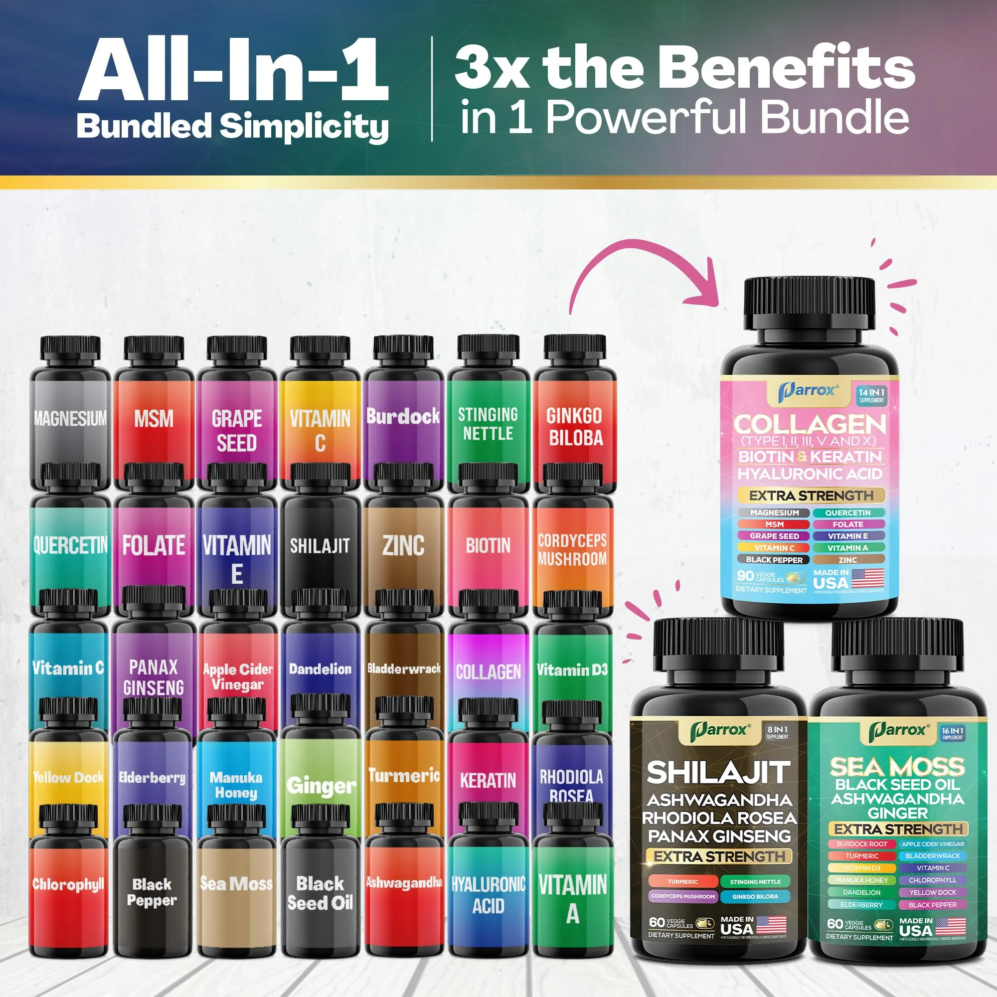 Parrox Ultimate Wellness Trio – Sea Moss, Black Seed Oil & Collagen | 3-in-1 Capsule Bundle - Image 13