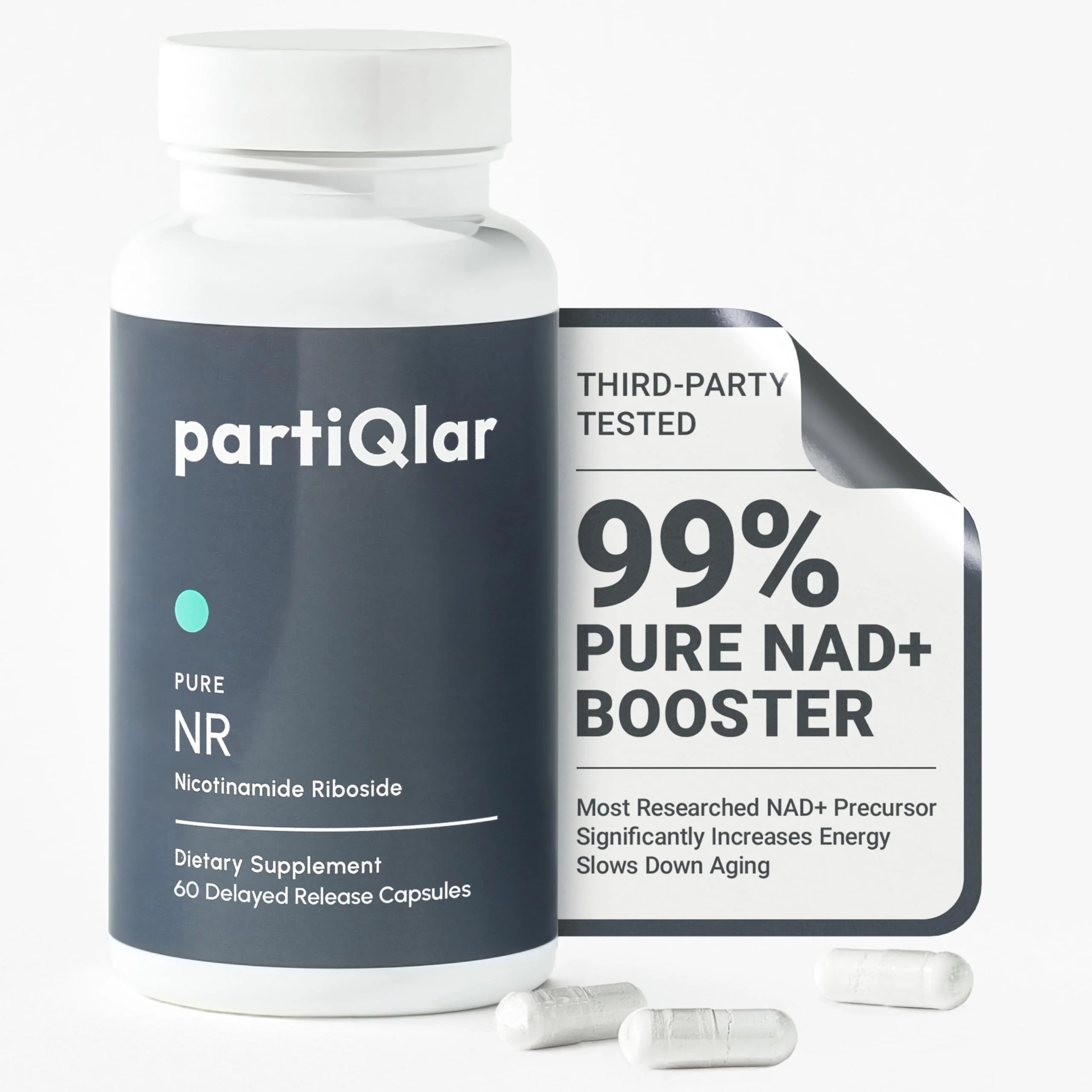partiQlar Nicotinamide Riboside (NR) 500mg – NR Supplement for Cellular Health, Energy & Metabolism Support – 2-Month Supply (60 Capsules) - Image 10