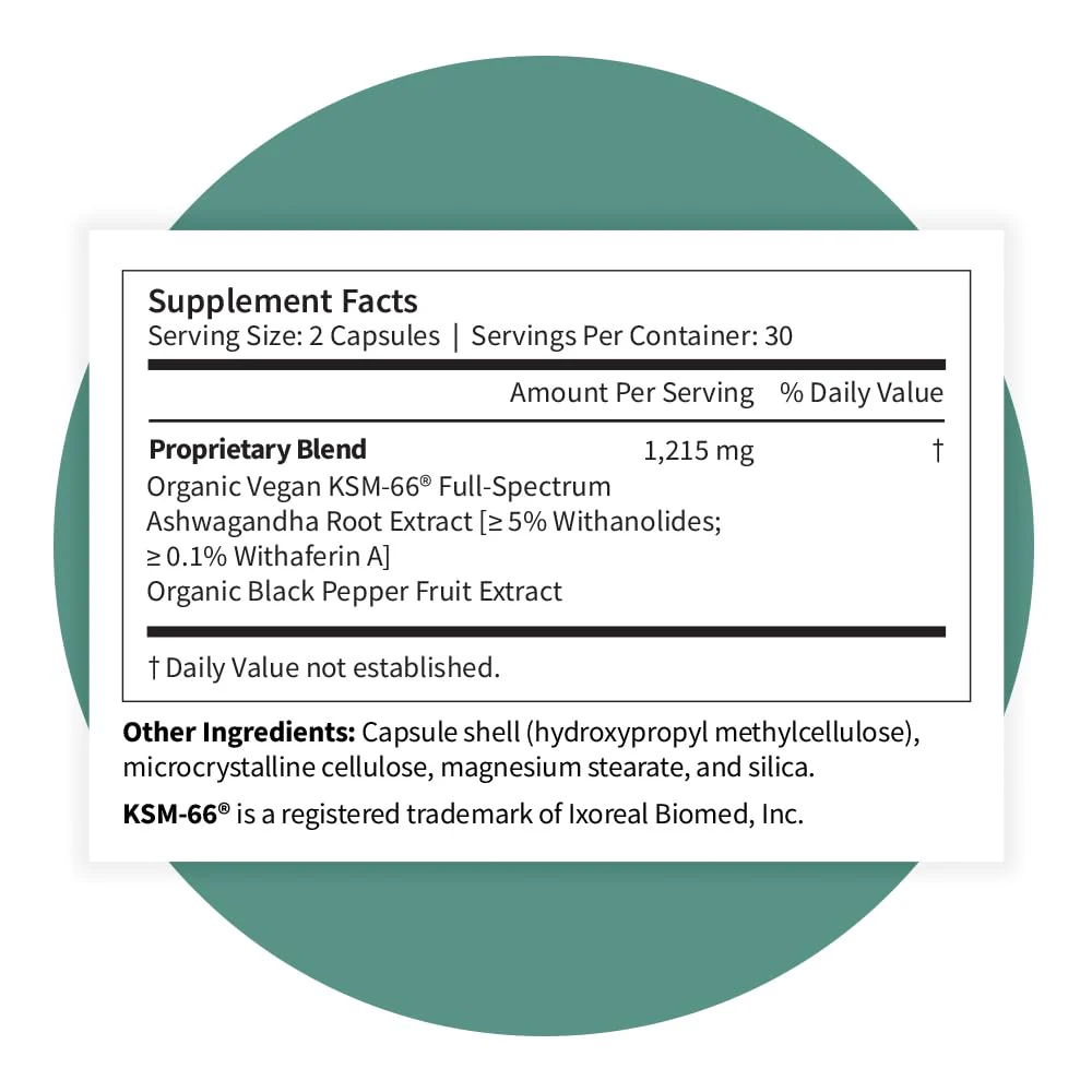 Pattern Wellness Ashwagandha Complex - Organic KSM-66 & Black Pepper - Stress Response & Energy Balance - 360 Vegan Capsules - Image 12