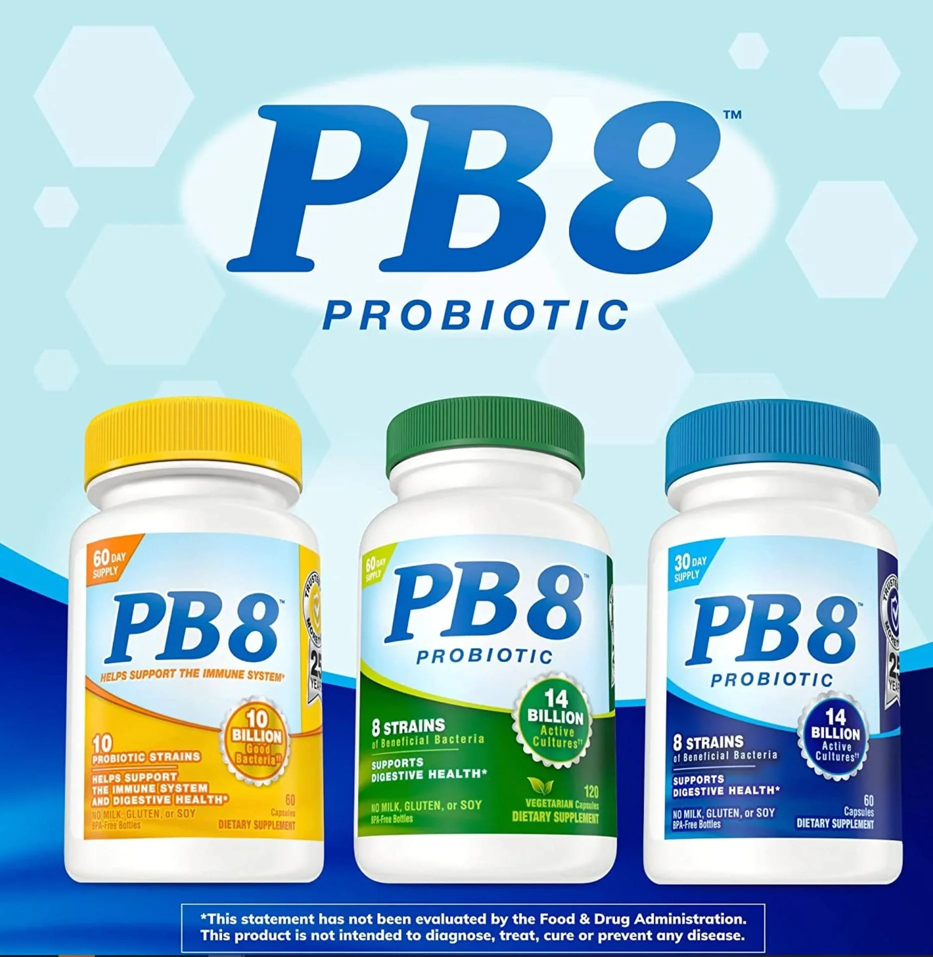 PB8 Probiotic - 3 Pack | 14 Billion CFU per Bottle | 8 Strains | Dairy/Gluten/Soy Free - Image 15