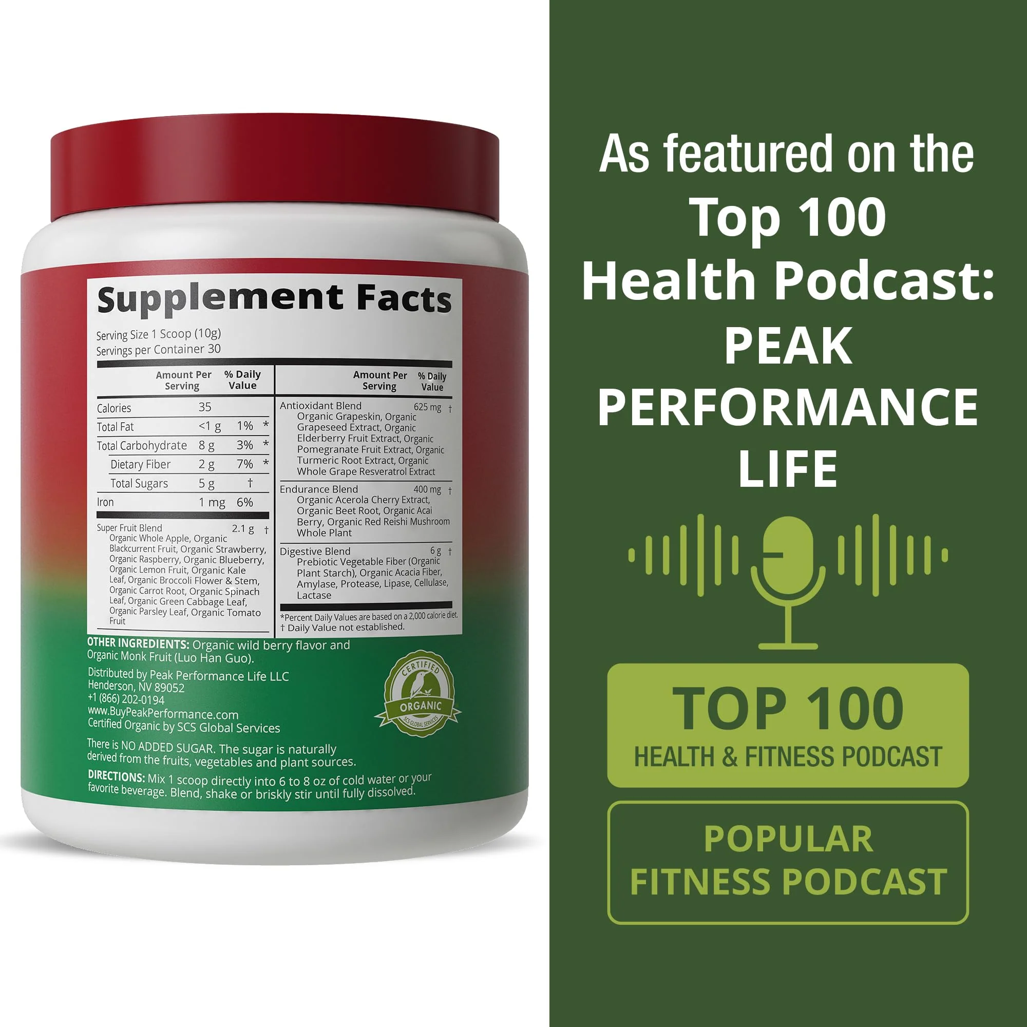 Peak Performance Organic Reds Superfood Powder – 25+ Organic Ingredients & Polyphenols - Image 6