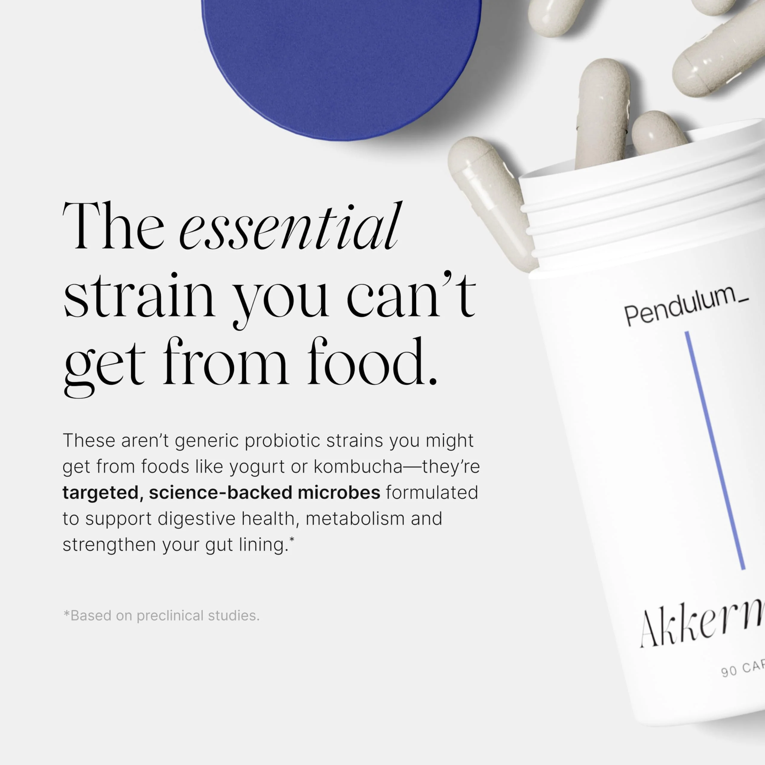 Pendulum Akkermansia Probiotic with Prebiotic Fiber – Delayed-Release Capsules | 100M AFU Live Strain for Gut Health & GLP-1 Support (90 Capsules) - Image 11
