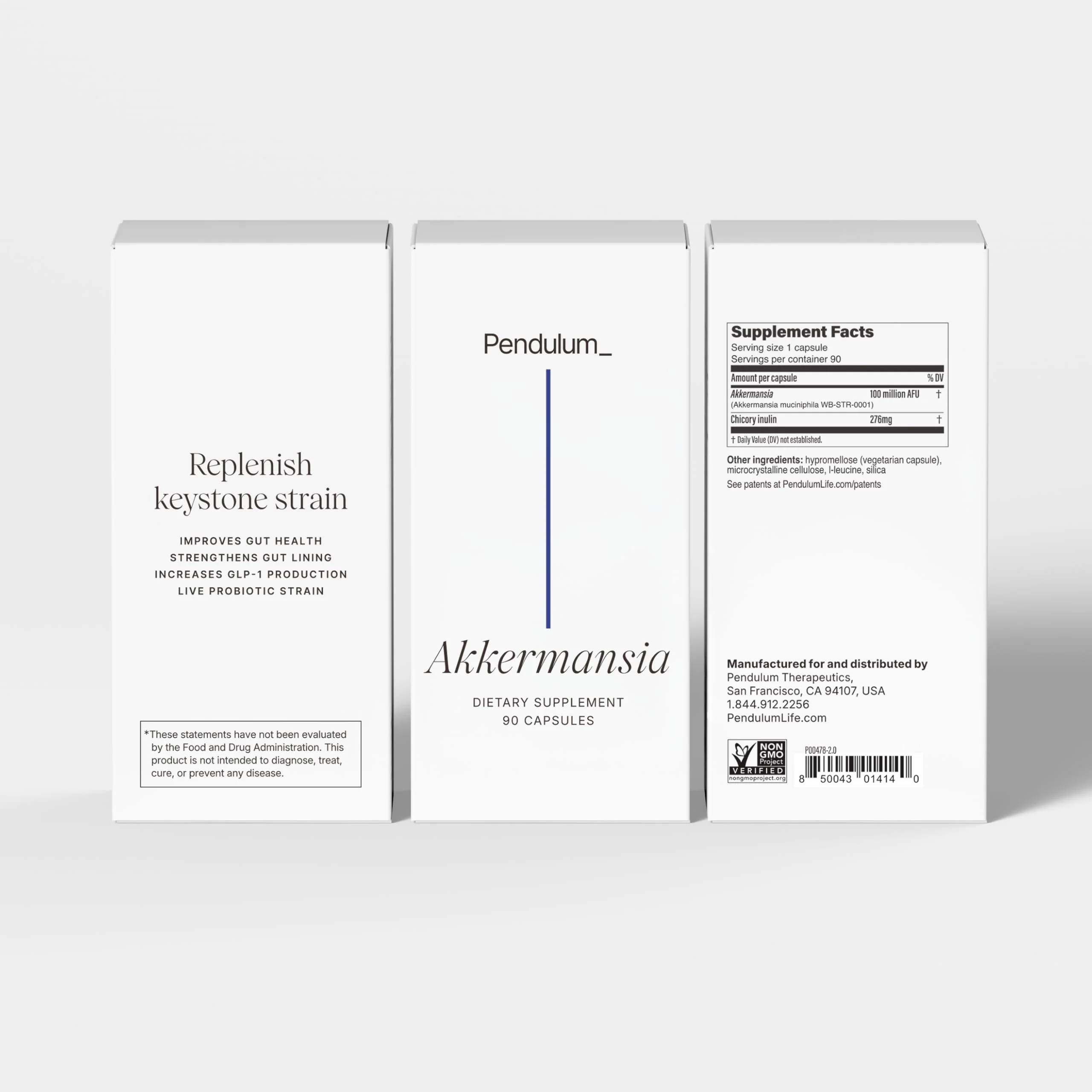 Pendulum Akkermansia Probiotic with Prebiotic Fiber – Delayed-Release Capsules | 100M AFU Live Strain for Gut Health & GLP-1 Support (90 Capsules) - Image 14