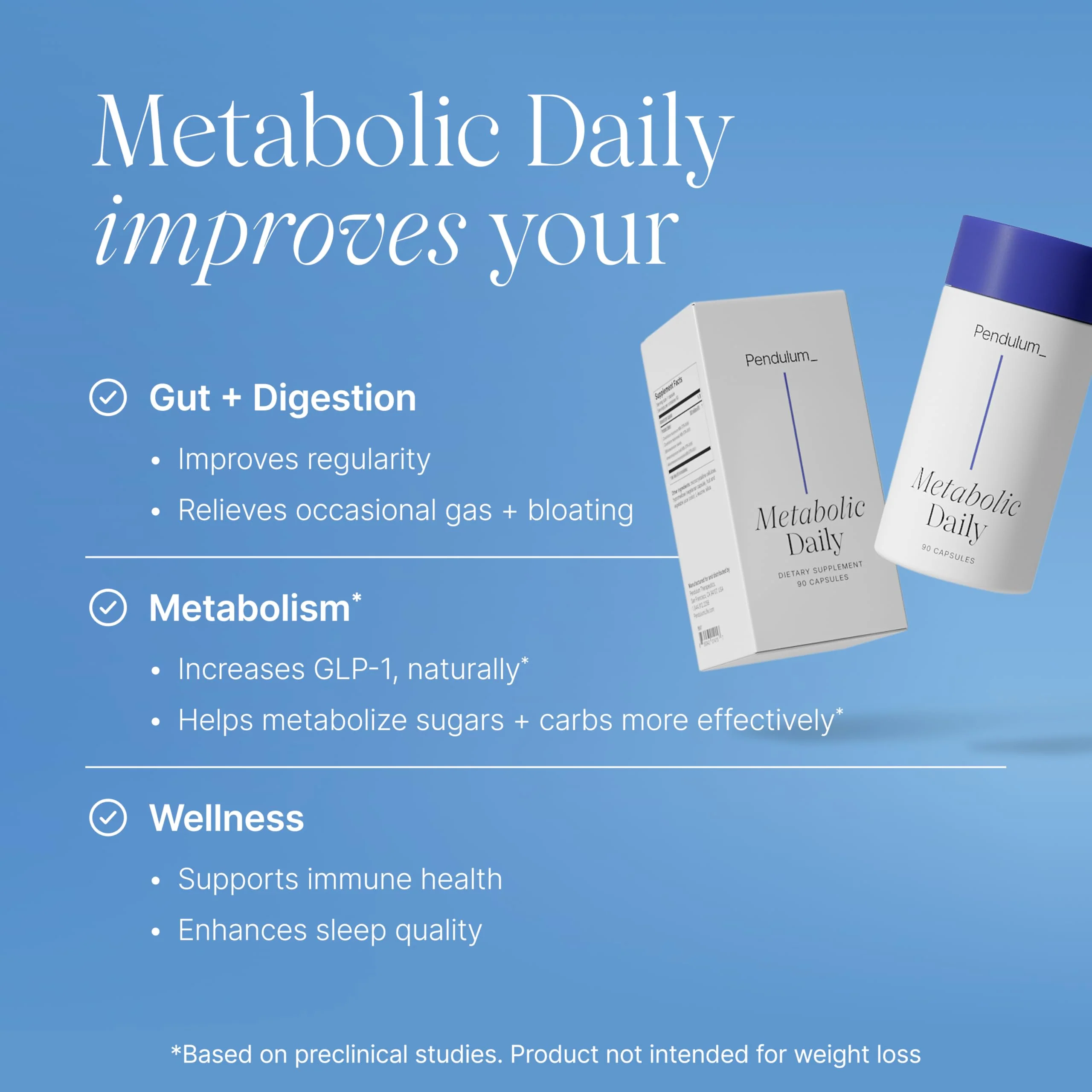 Pendulum Metabolic Daily – Multi-Strain Probiotic with Akkermansia muciniphila | Metabolism & Energy | 90 Capsules - Image 10