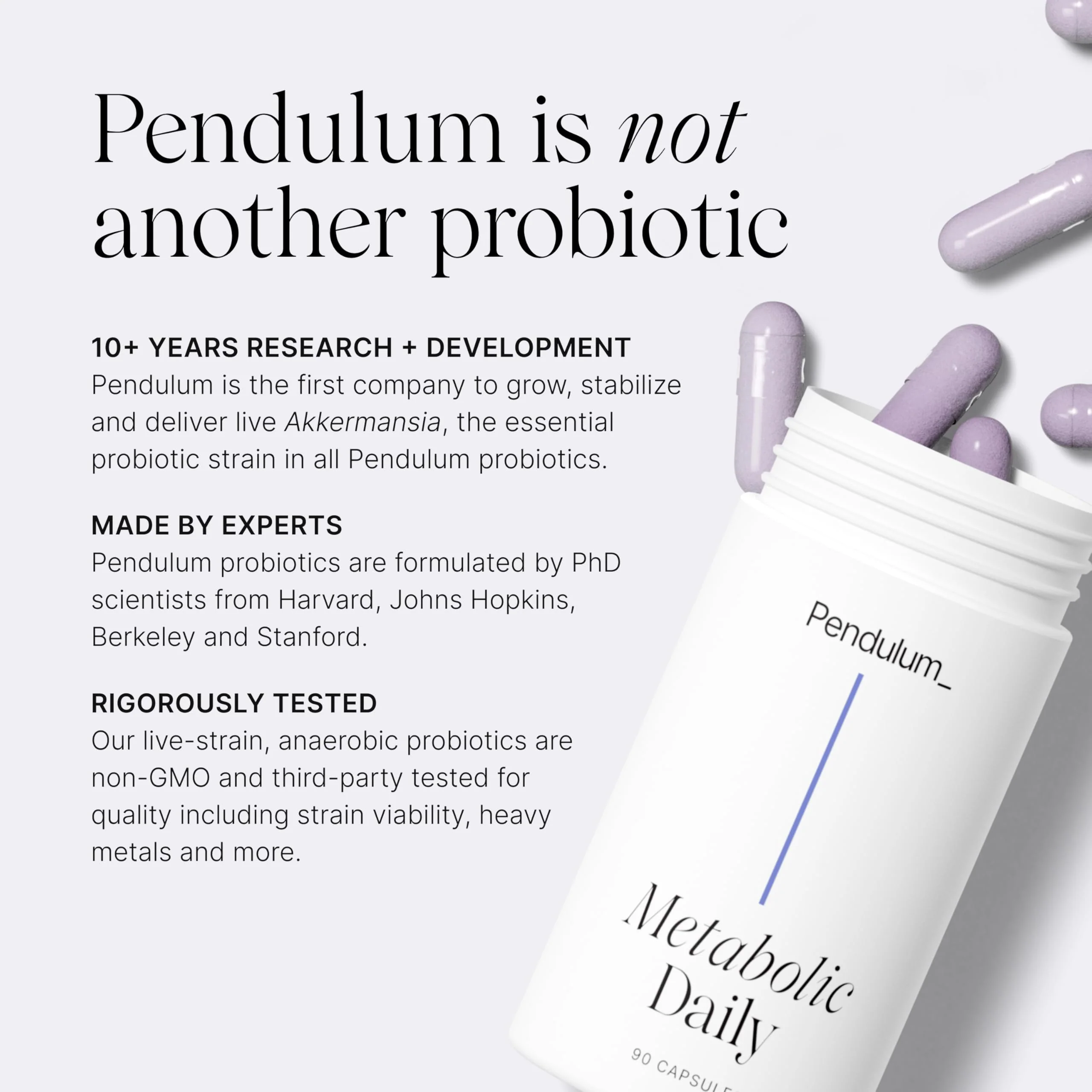 Pendulum Metabolic Daily – Multi-Strain Probiotic with Akkermansia muciniphila | Metabolism & Energy | 90 Capsules - Image 9