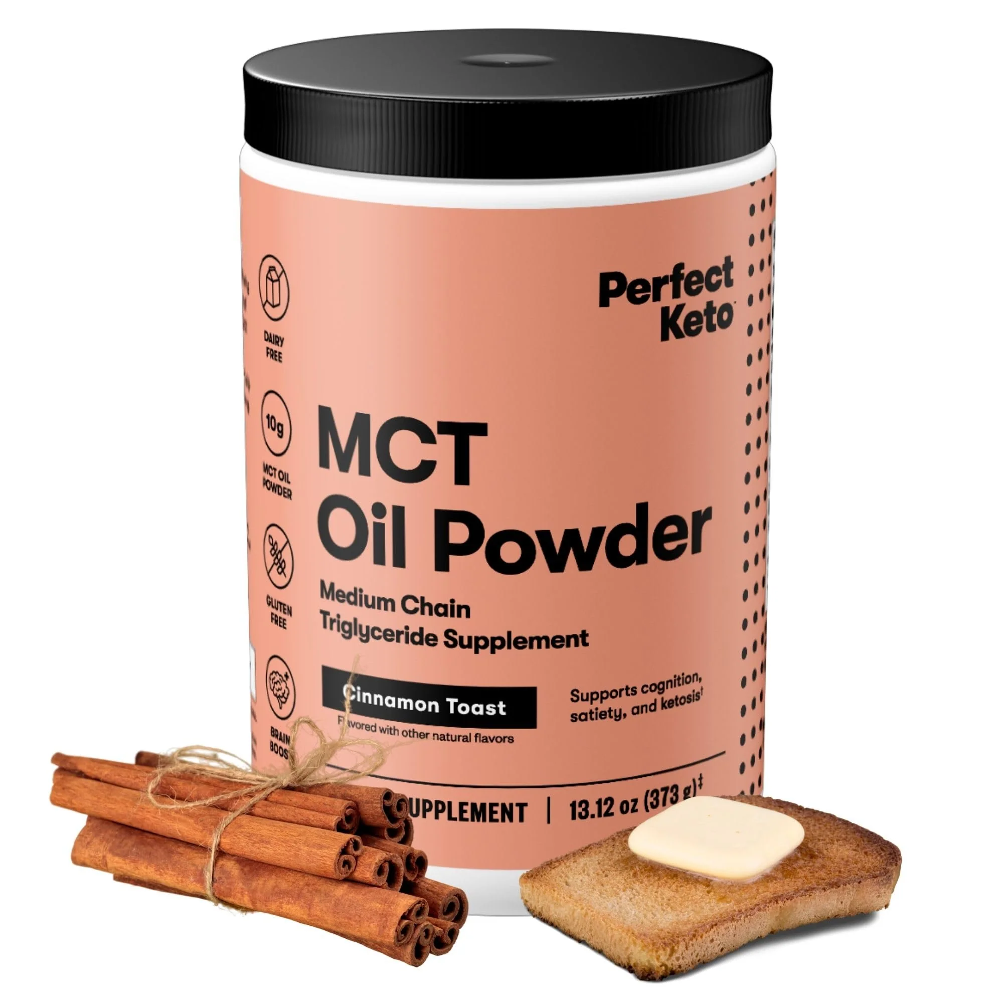 Perfect Keto 7g MCT Oil Powder – Cinnamon Toast, Non-Dairy Keto Coffee Creamer, 30 Servings - Image 7