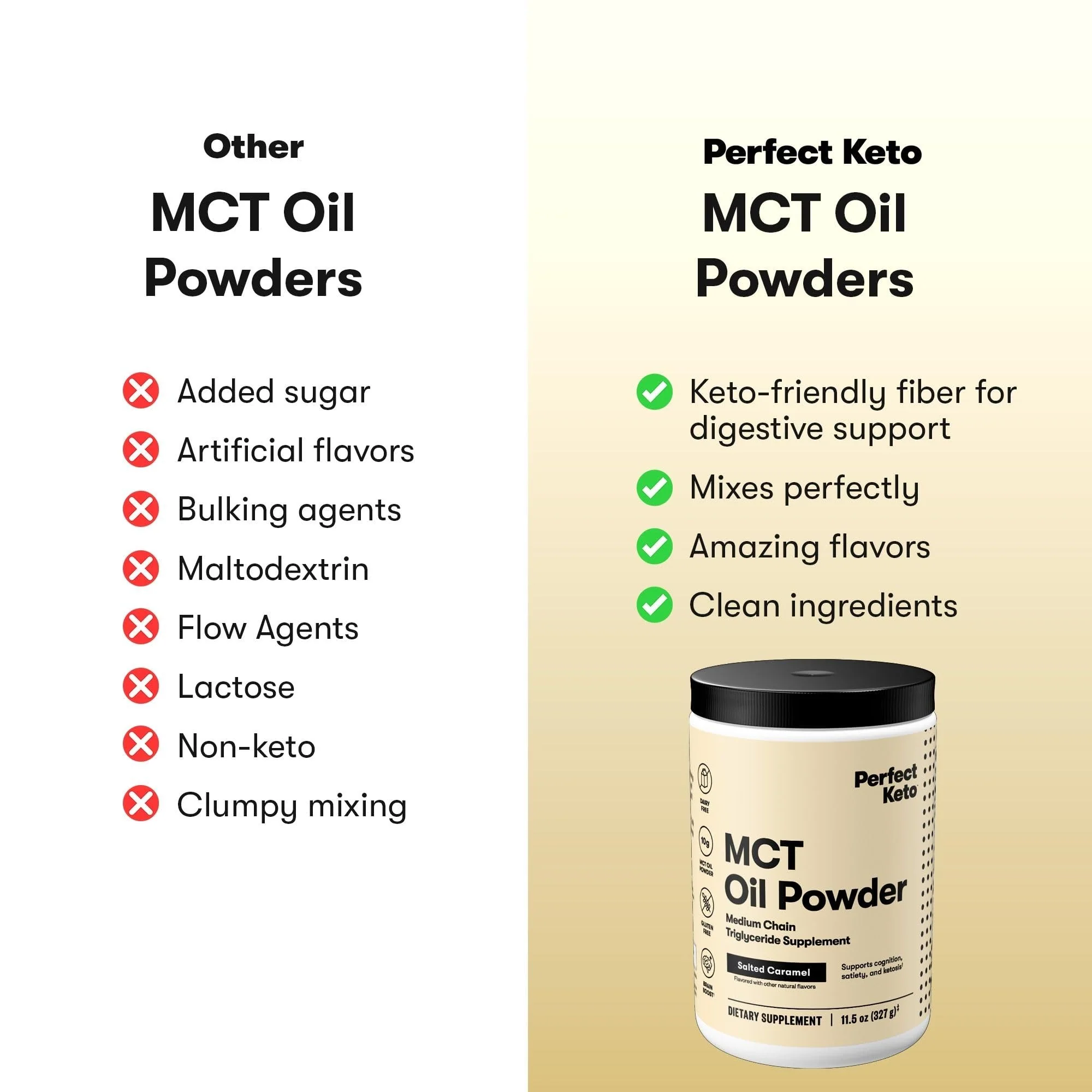 Perfect Keto 7g MCT Oil Powder – Salted Caramel Non-Dairy Keto Coffee Creamer, 30 Servings - Image 12