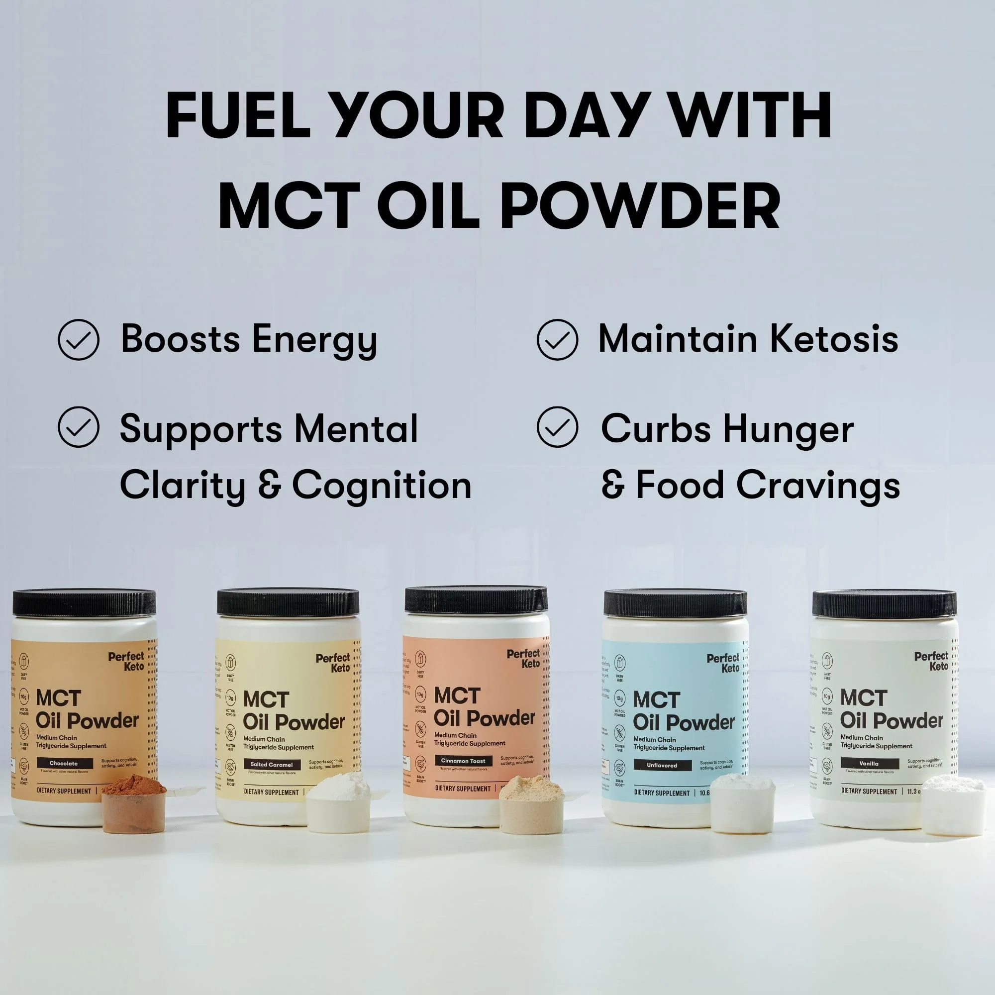 Perfect Keto 7g MCT Oil Powder – Salted Caramel Non-Dairy Keto Coffee Creamer, 30 Servings - Image 15