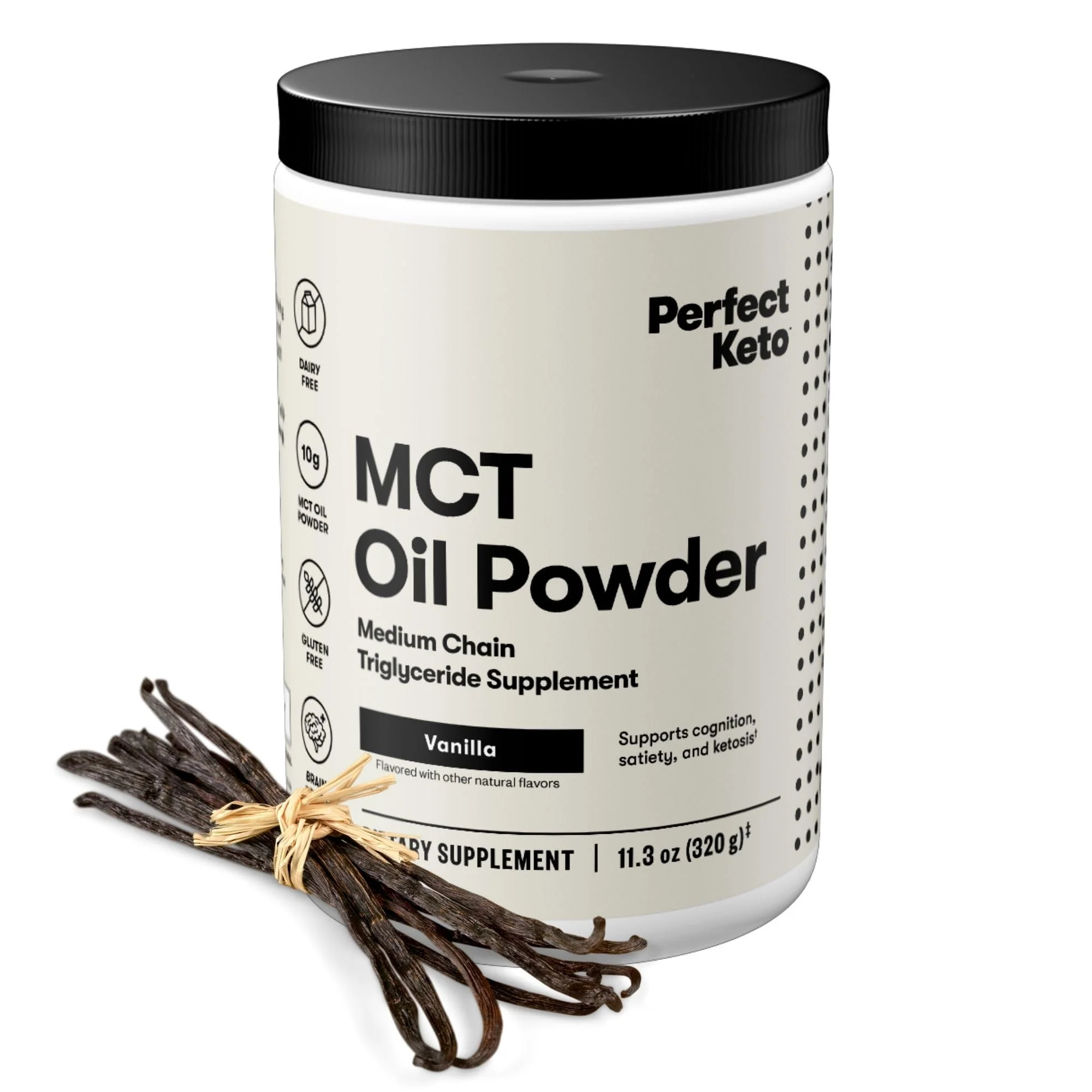 Perfect Keto 7g MCT Oil Powder Vanilla – Non-Dairy Keto Coffee Creamer, 30 Servings - Image 9