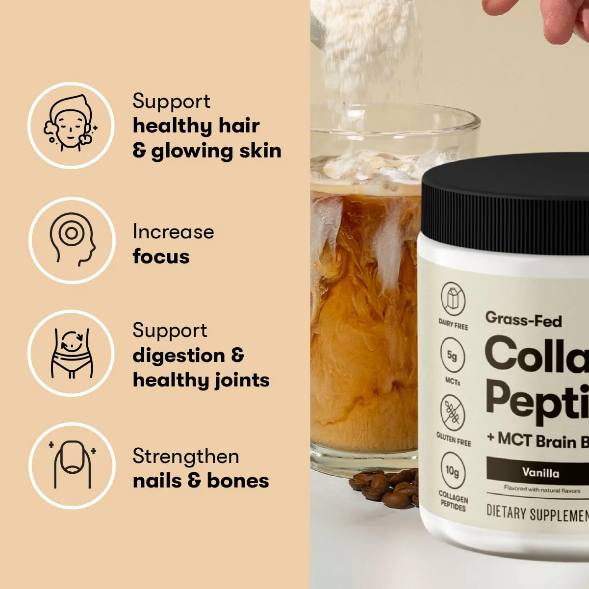 Perfect Keto Collagen Peptides with MCT Oil - Grass-Fed, Keto Coffee Creamer - Image 9