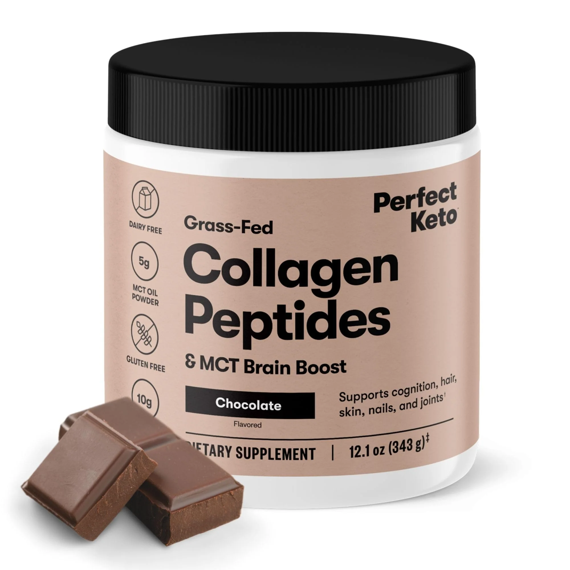 Perfect Keto Collagen Peptides with MCT Oil – Grass-Fed, Low Carb, Chocolate - Image 11