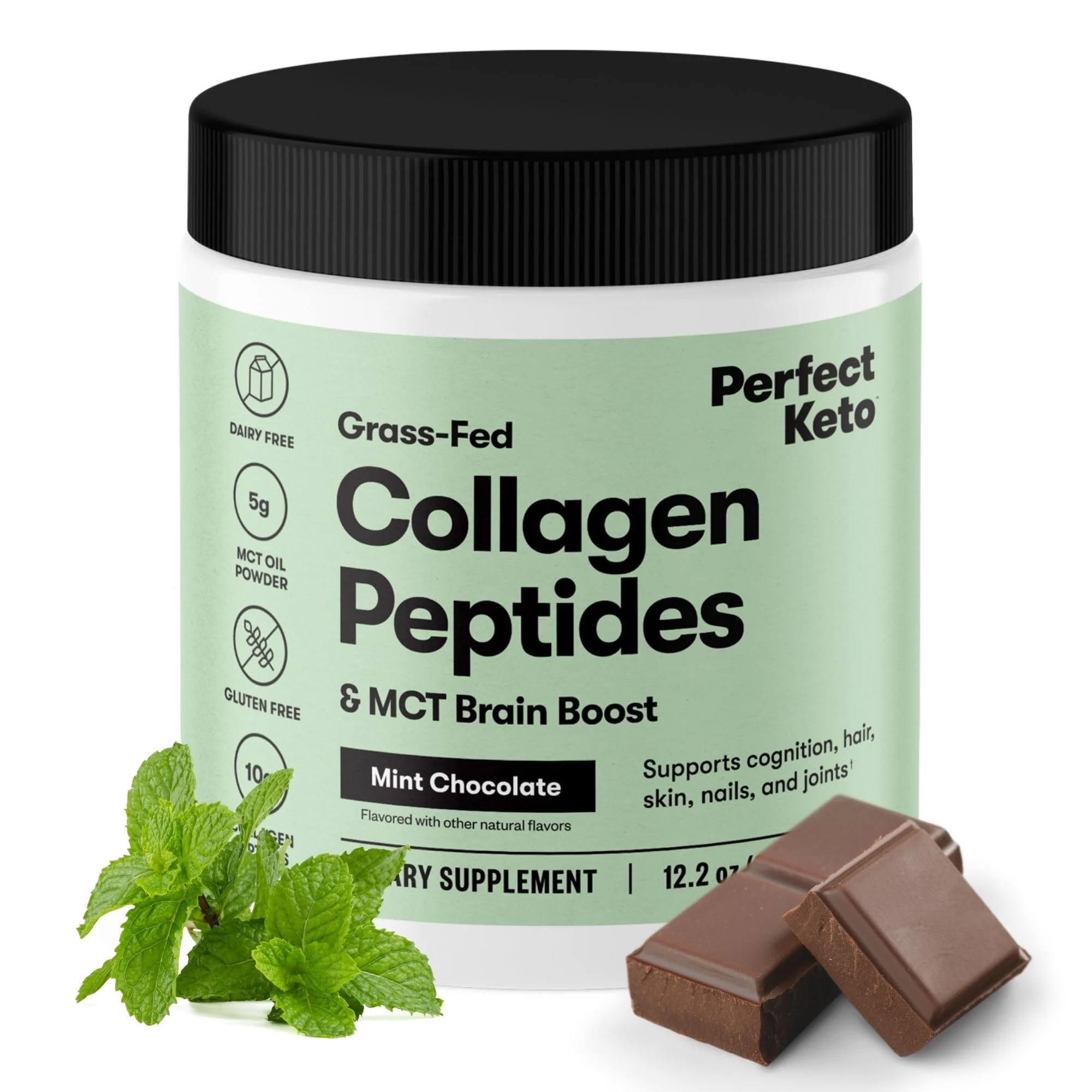 Perfect Keto Collagen Protein Powder with MCT Oil – Grass-Fed, Gluten-Free, Mint Chocolate - Image 8