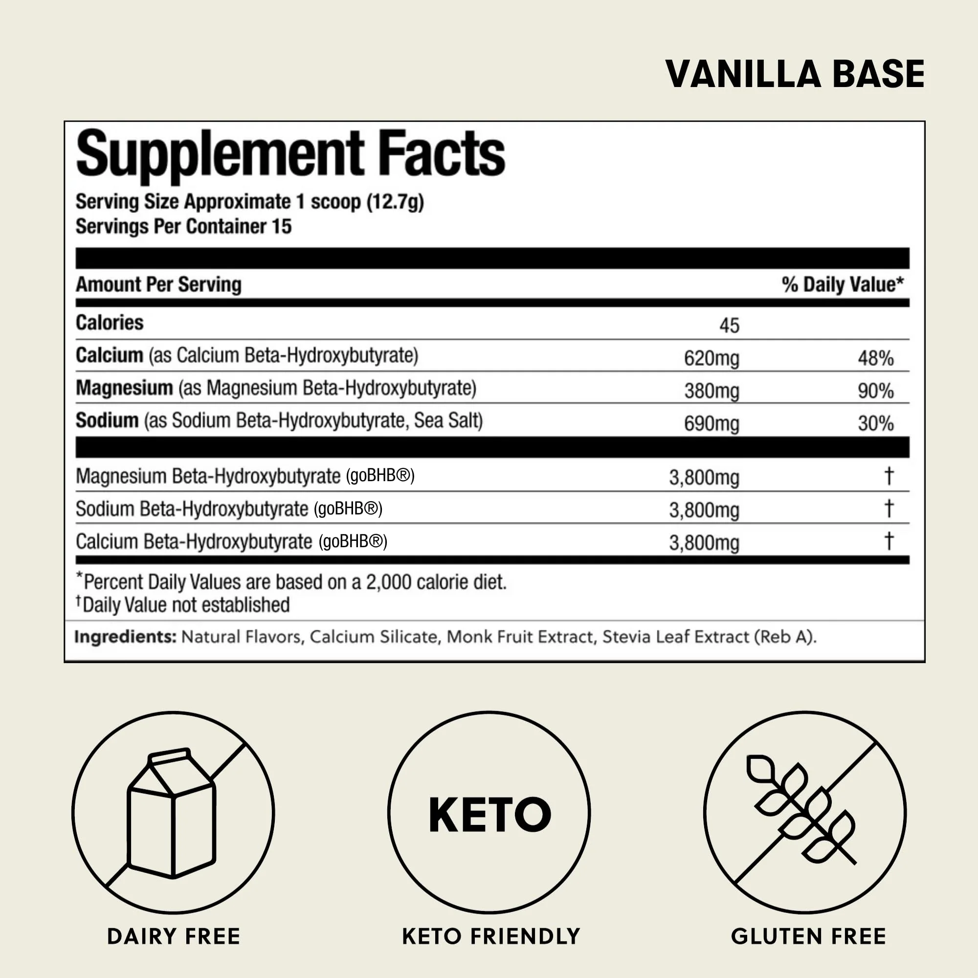 Perfect Keto Exogenous Ketones Powder – Vanilla, BHB Salts, Electrolytes, Caffeine Free – 6.7 oz - Image 9