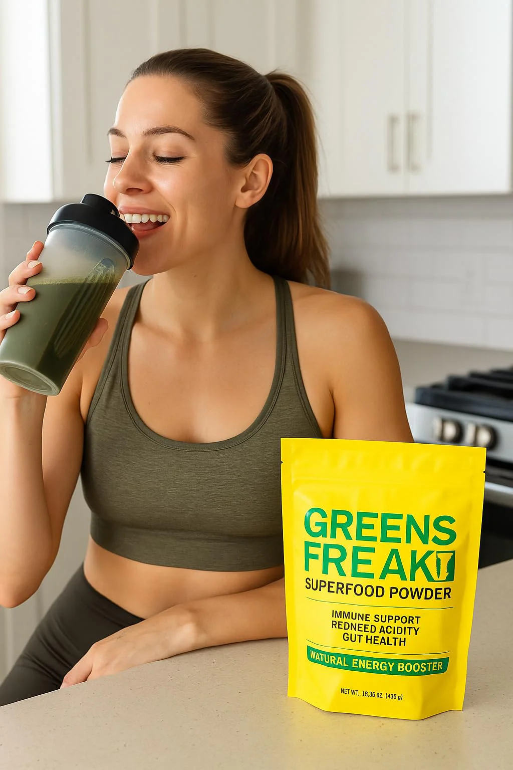 Pharmafreak Greens Freak – Sweet Apple Greens Powder with Spirulina & 30+ Ingredients - Image 6