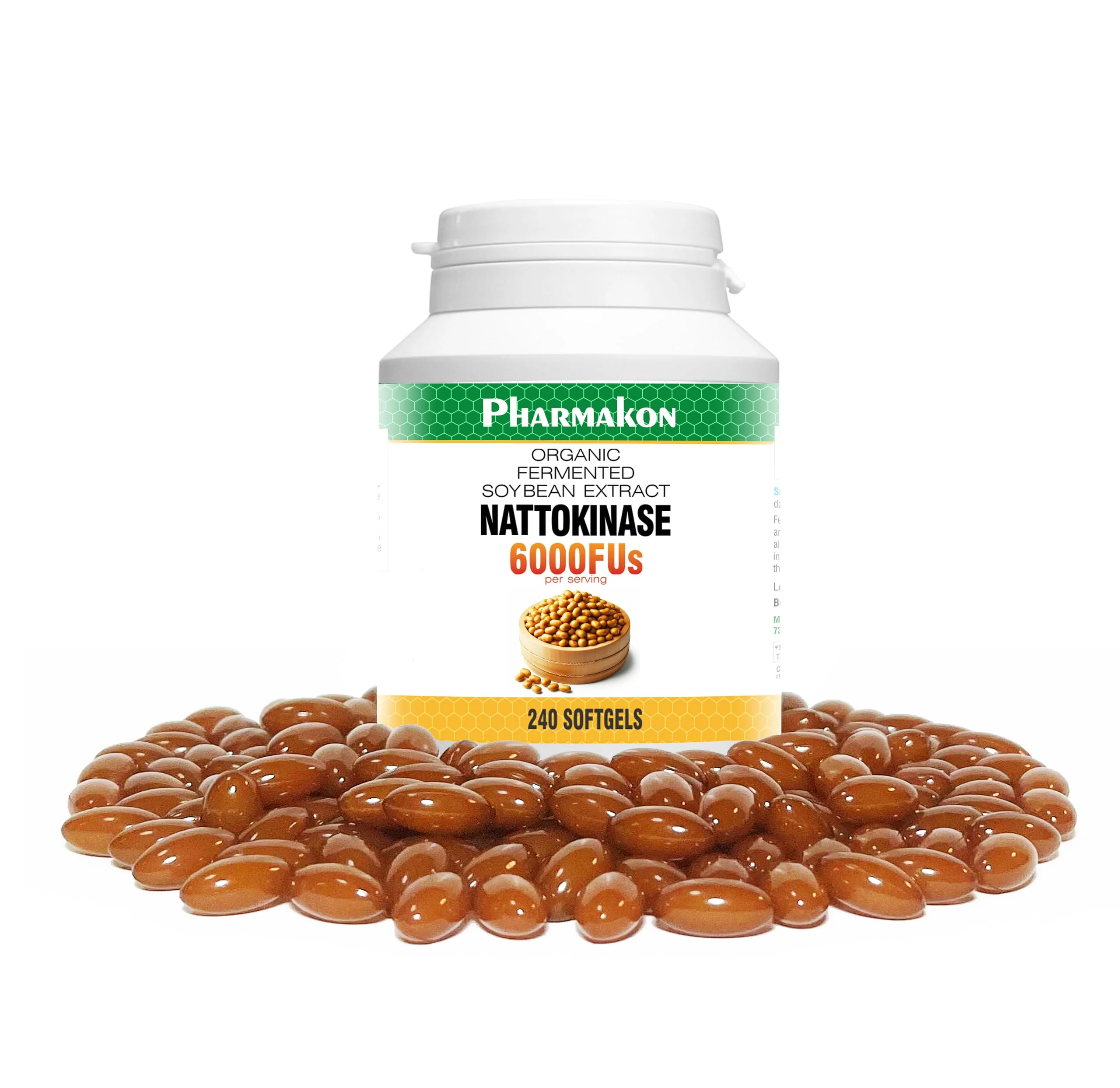 PHARMAKON Natural Nattokinase Organic Fermented Soybean Extract, 6000 FUs per Serving - Image 6