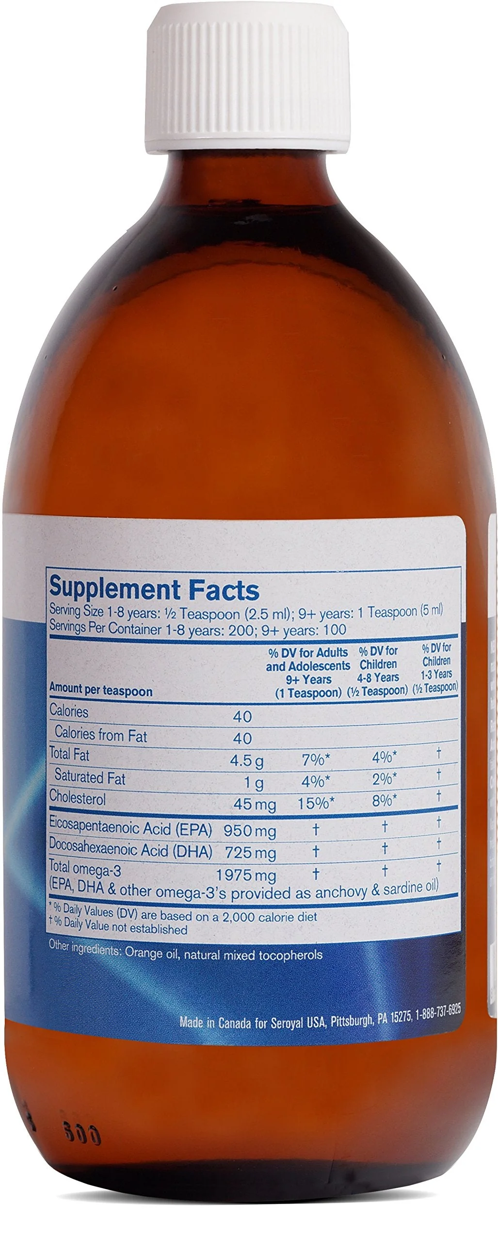 Pharmax Finest Pure Fish Oil with Essential Oil of Orange | Supports Bone, Brain & Cardiovascular Health | 16.9 fl oz - Image 2