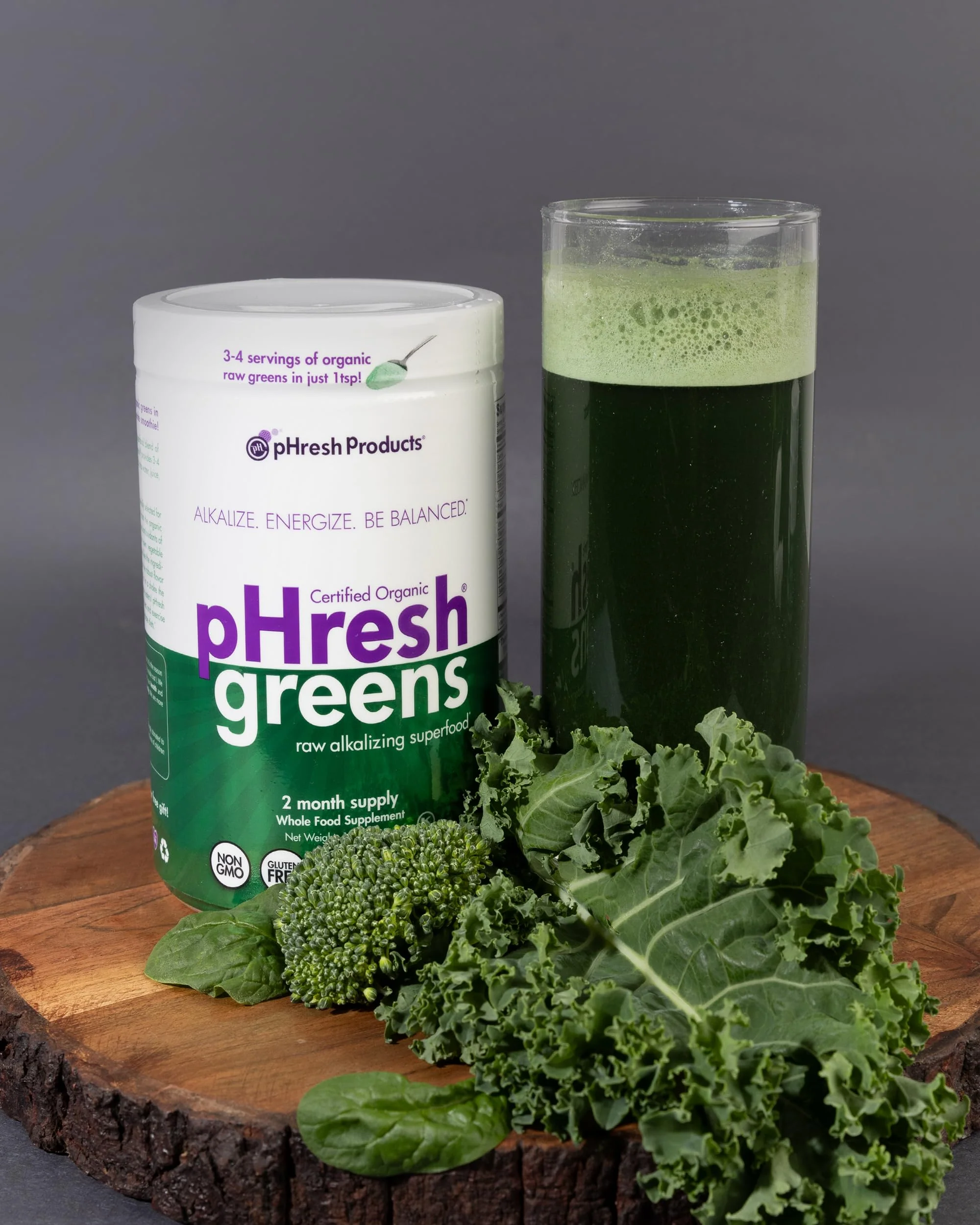 pHresh Greens Raw Alkalizing Superfood Powder – 10 oz – 2 Month Supply – Vegan, Kosher, Gluten Free - Image 2