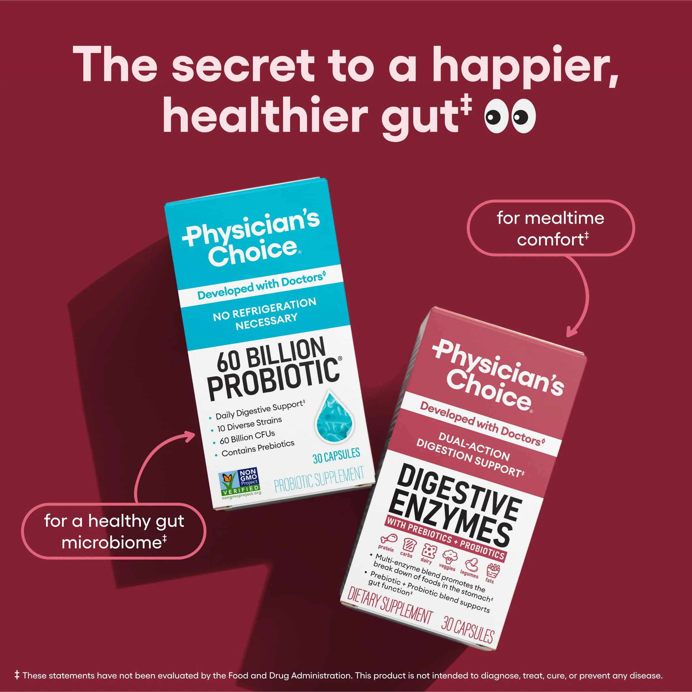Physician's CHOICE Digestive Enzymes – 16 Enzymes with Organic Prebiotics & Probiotics (180 CT) - Image 5