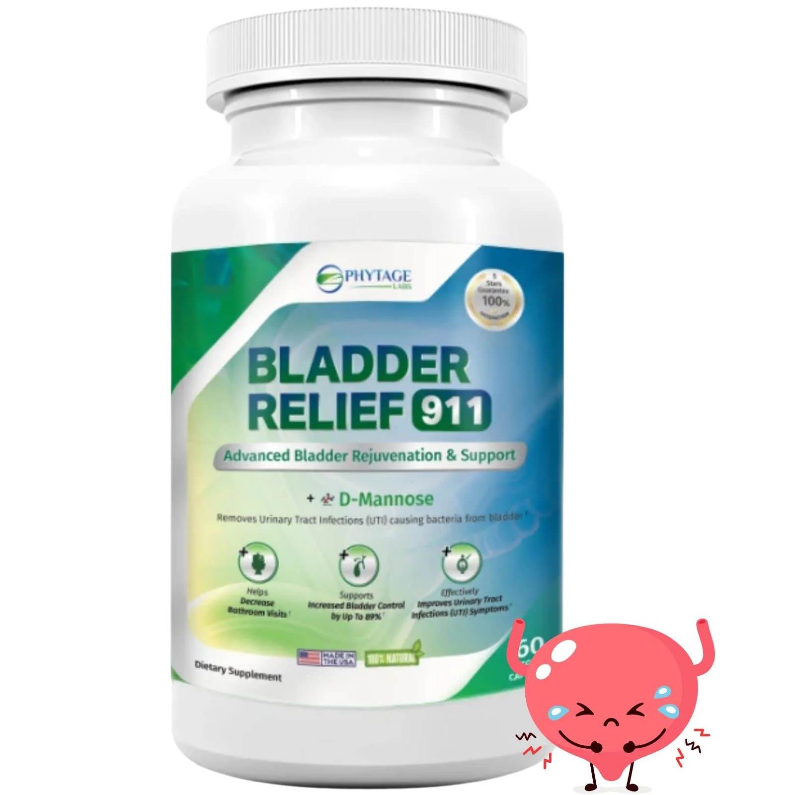 Phytage Labs Bladder Relief 911 – Detoxifying Urinary Support for Men & Women, 60 Veggie Capsules - Image 10