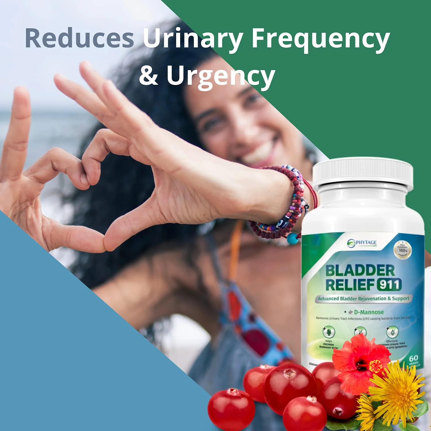 Phytage Labs Bladder Relief 911 – Detoxifying Urinary Support for Men & Women, 60 Veggie Capsules - Image 7