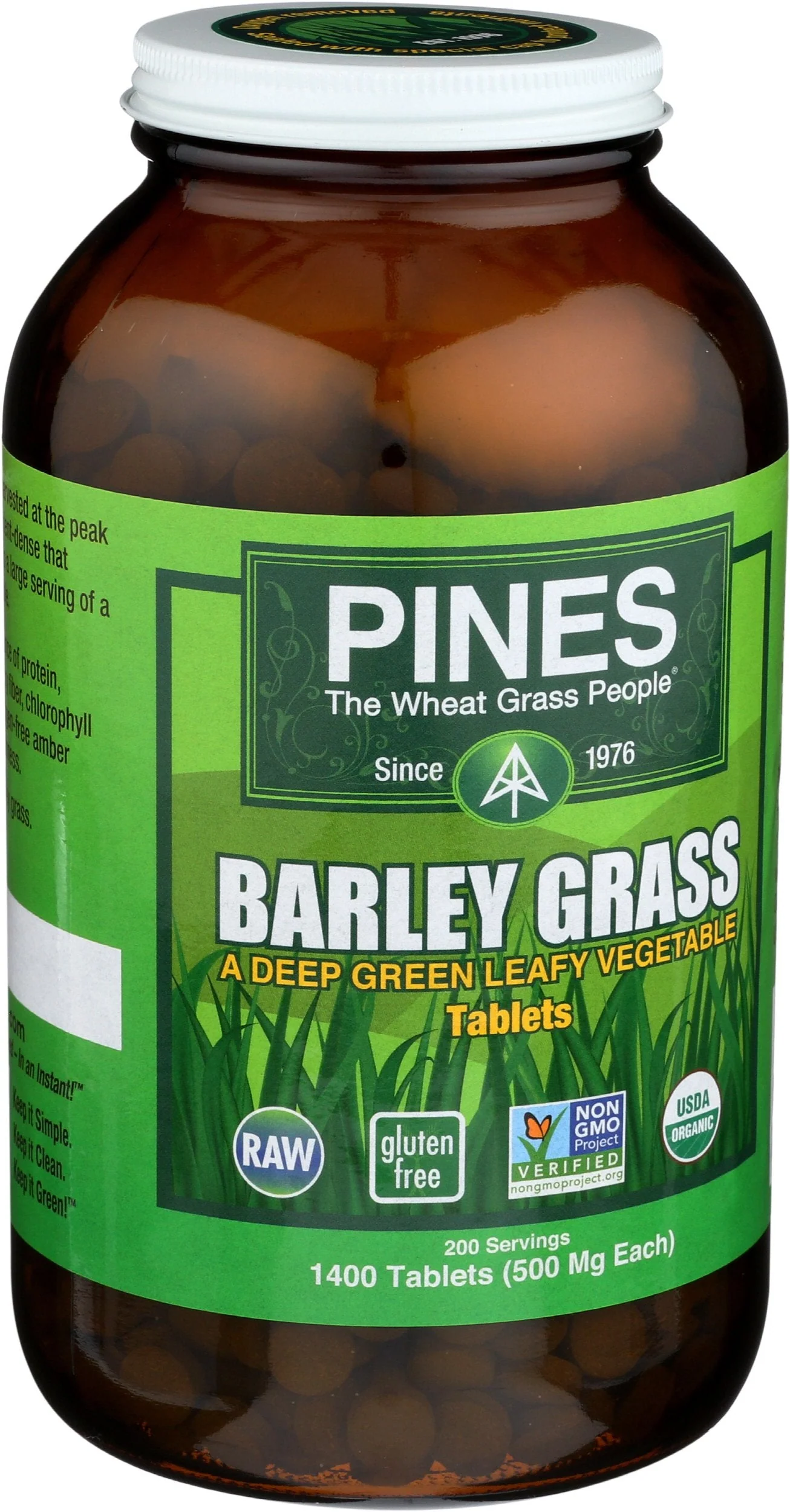Pines International Barley Grass 1,400 Tablets – Organic, Gluten Free, Non-GMO, Vegan - Image 18
