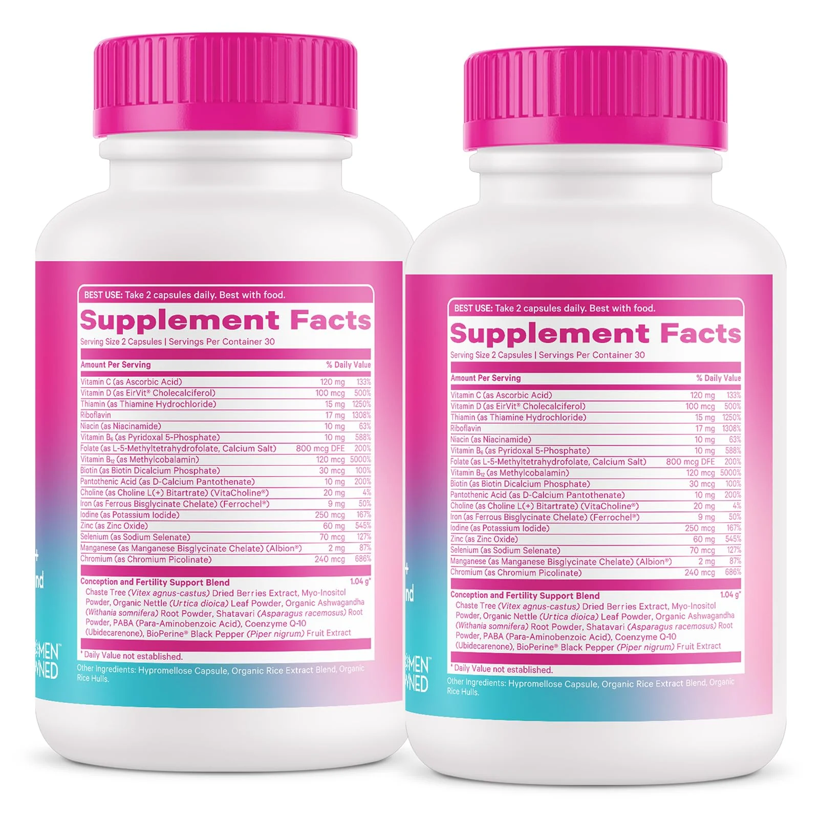 Pink Stork Fertility Supplements for Women — Prenatal Multivitamin for Ovulation & Hormone Balance (120 Capsules) - Image 7