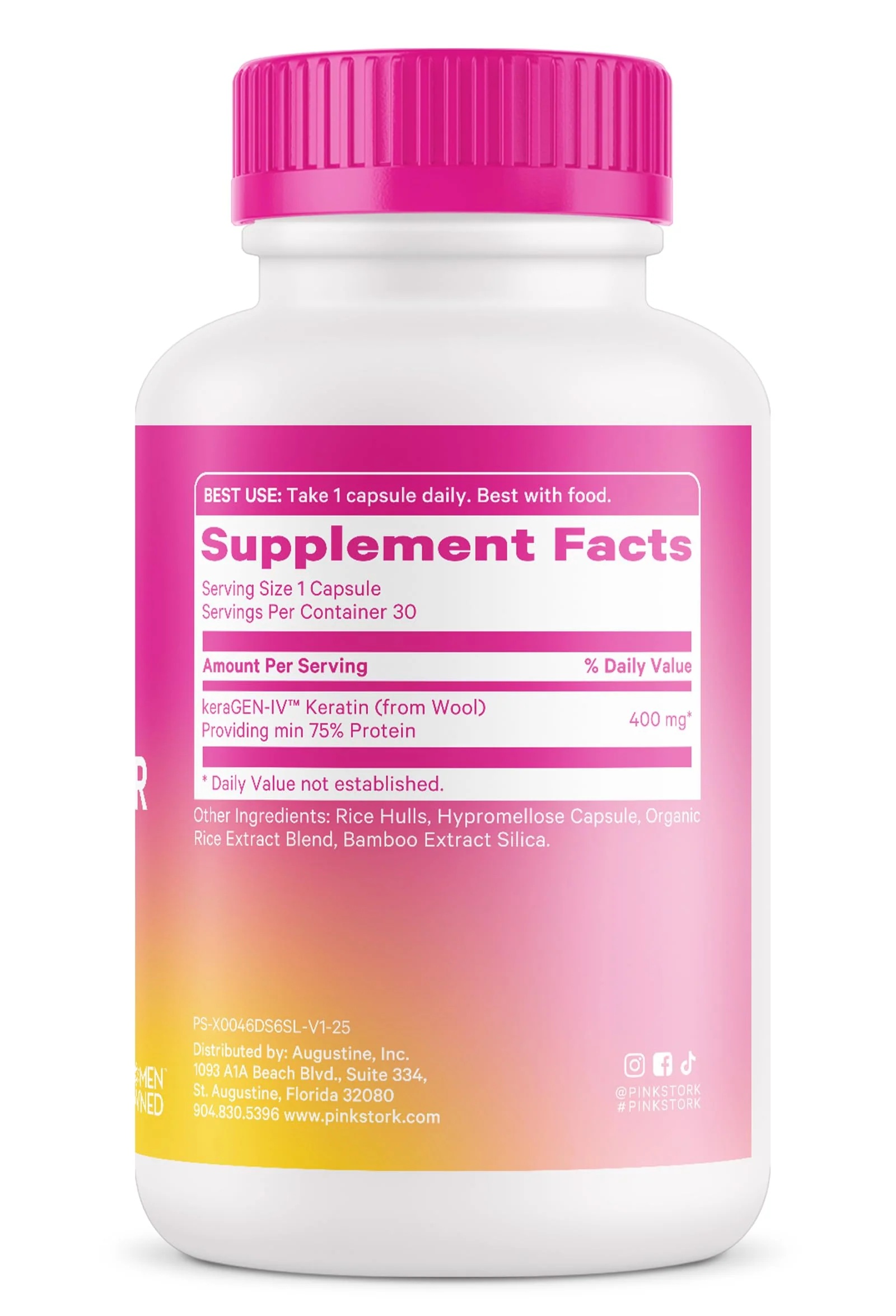 Pink Stork Keratin Hair Loss Supplement for Women | KeraGEN-IV Hair Growth & Postpartum Support - Image 7