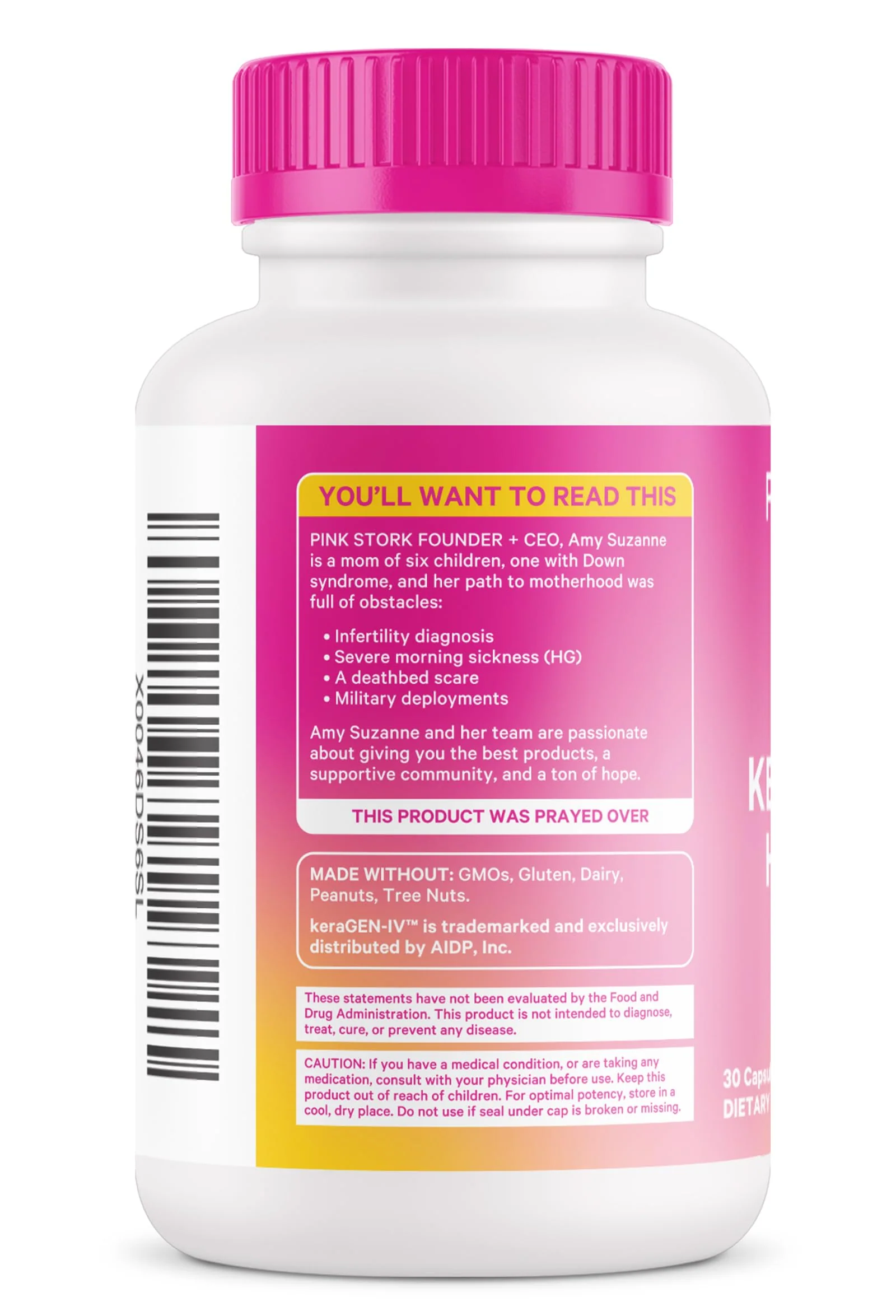 Pink Stork Keratin Hair Loss Supplement for Women | KeraGEN-IV Hair Growth & Postpartum Support - Image 8