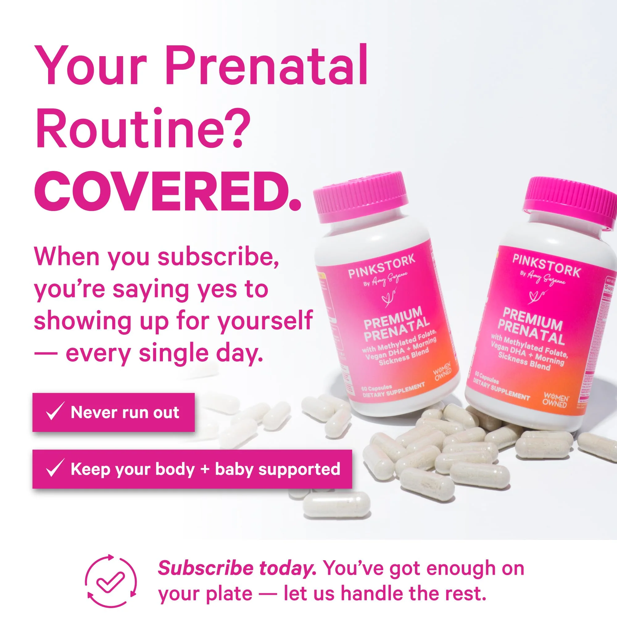 Pink Stork Premium Prenatal Vitamins – Organic Whole-Food Blend with Methylated Folate, Choline & Vegan DHA - Image 12
