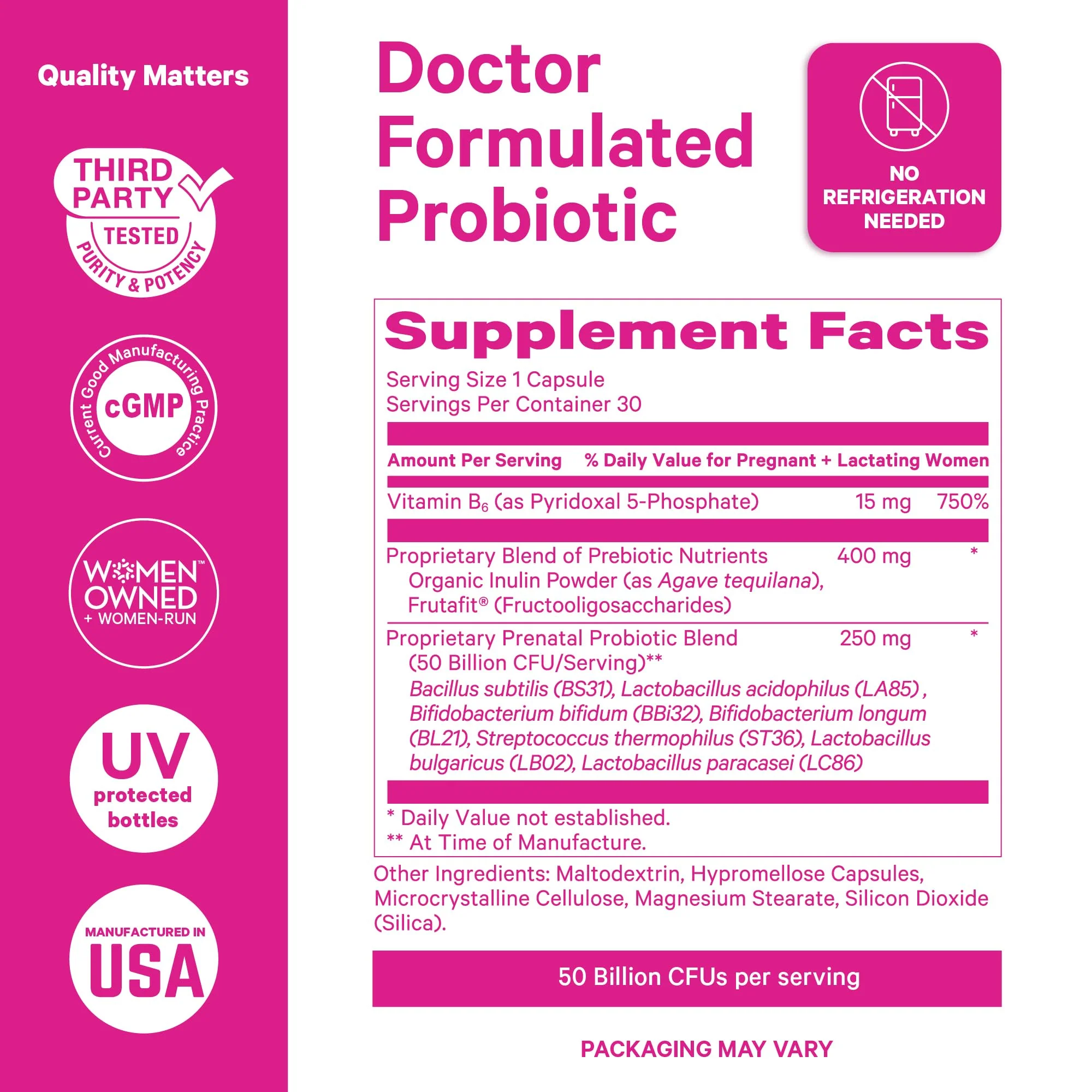 Pink Stork Prenatal Probiotics for Women – 60 Capsules | Gut Health & Immune Support - Image 4