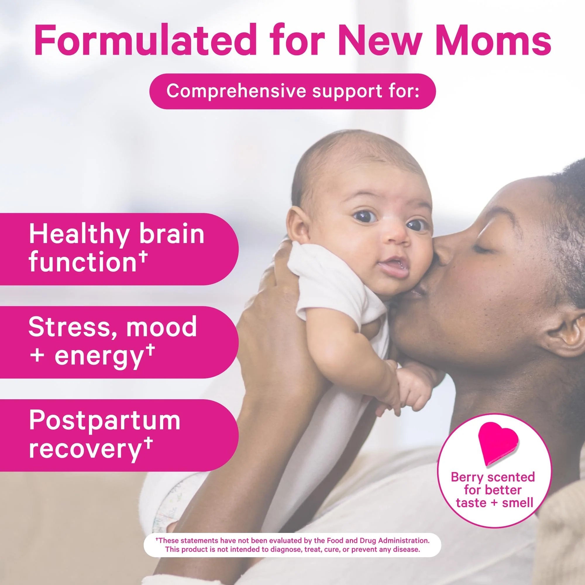 Pink Stork Total Postnatal Vitamins – Vegan DHA, Iron, Folate & B12 | 1 Month Supply - Image 4
