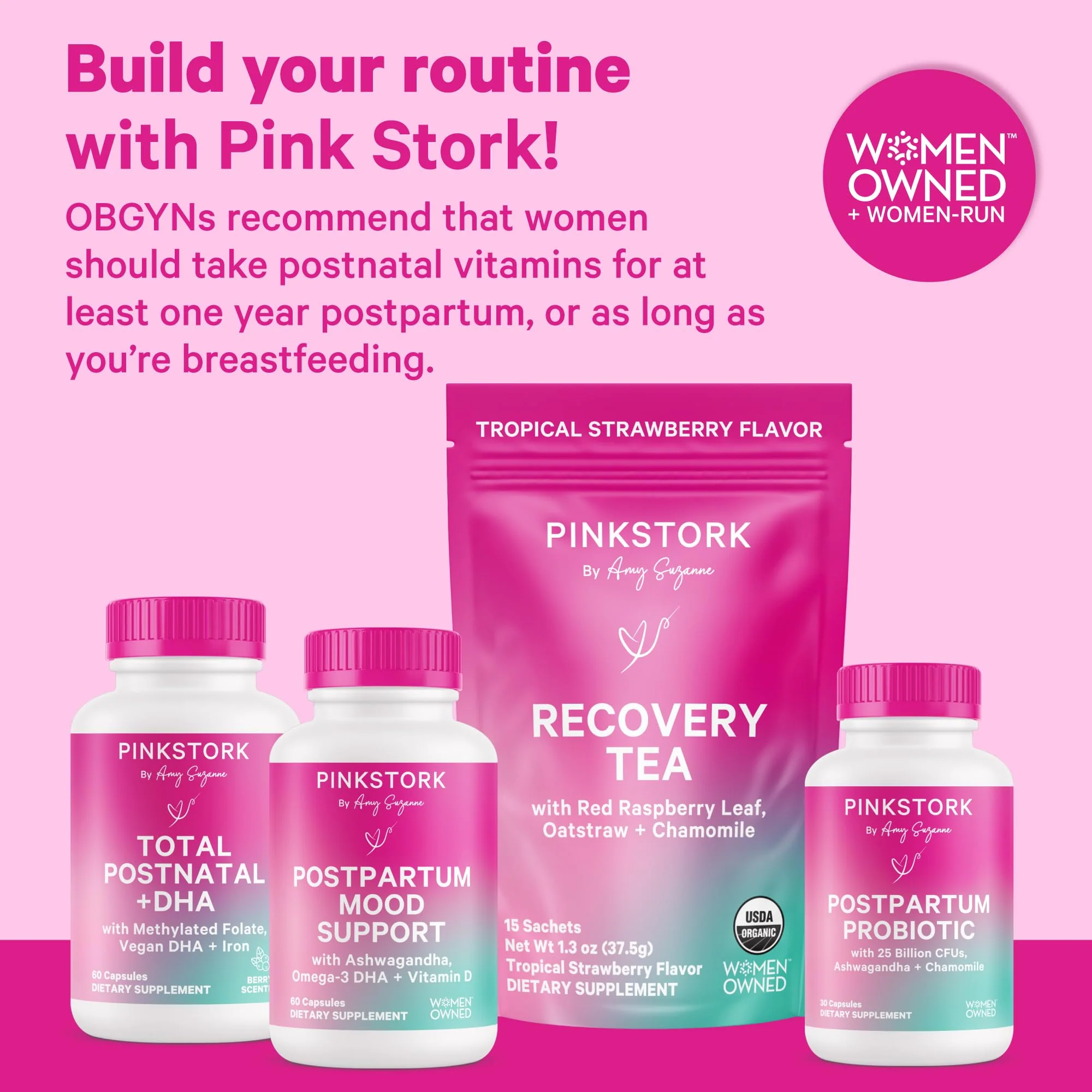 Pink Stork Total Postnatal Vitamins – Vegan DHA, Iron, Folate & B12 | 1 Month Supply - Image 6
