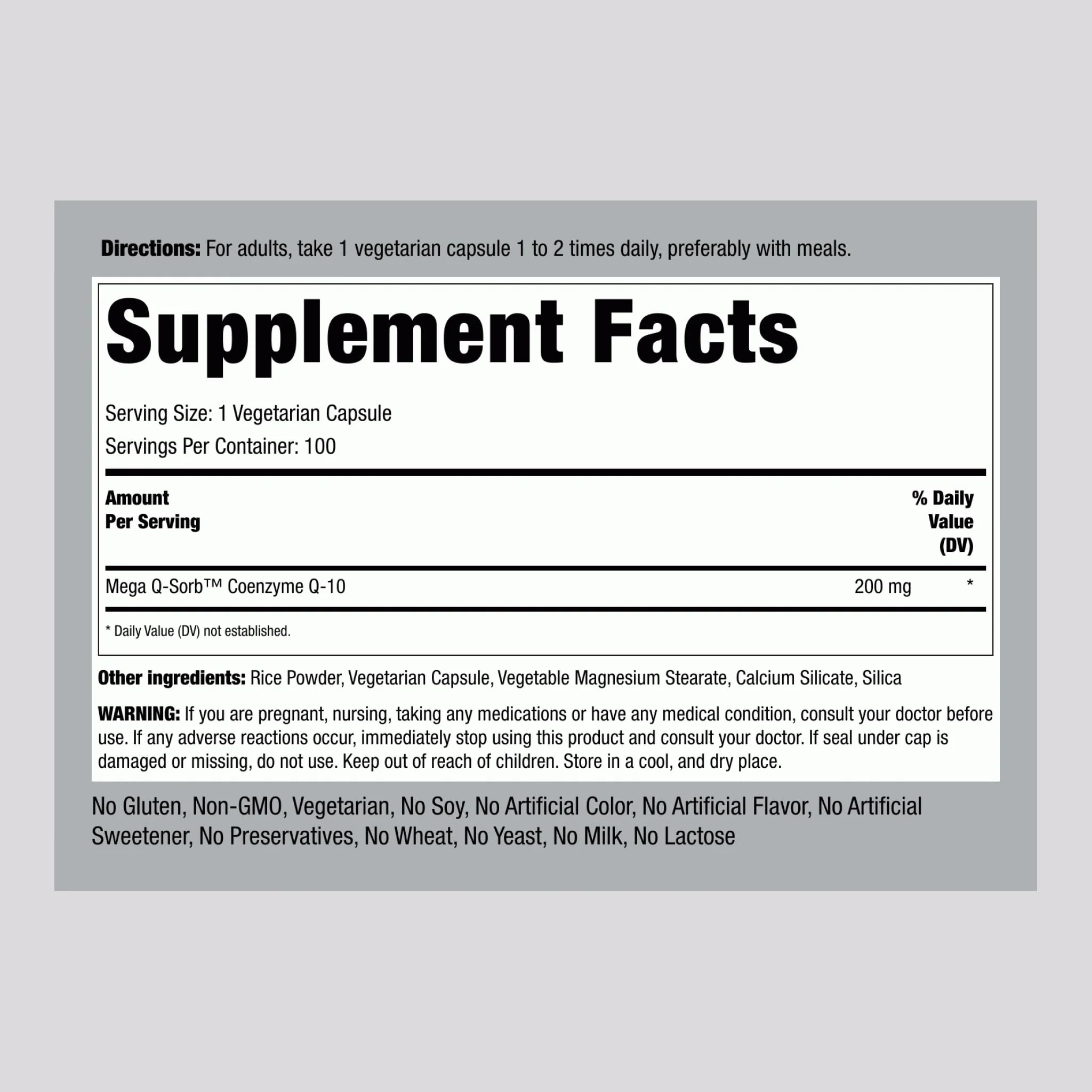 Piping Rock CoQ10 200mg Capsules – 100 Pills (Pack of 2) with Black Pepper Extract - Image 2