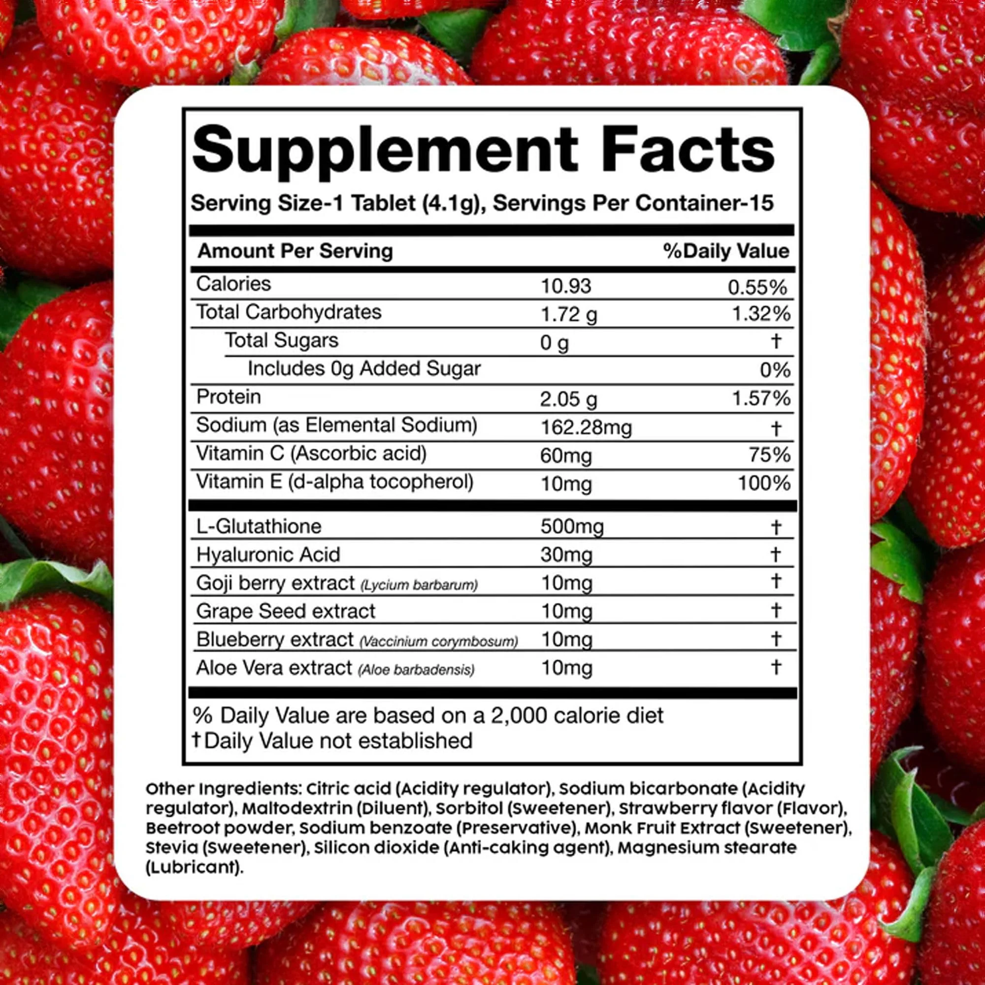 PLIX Glowy Skin 500mg Glutathione Supplement with Hyaluronic Acid, Vitamin C, E & Berries | 90 Effervescent Tablets, Strawberry Flavor - Image 12