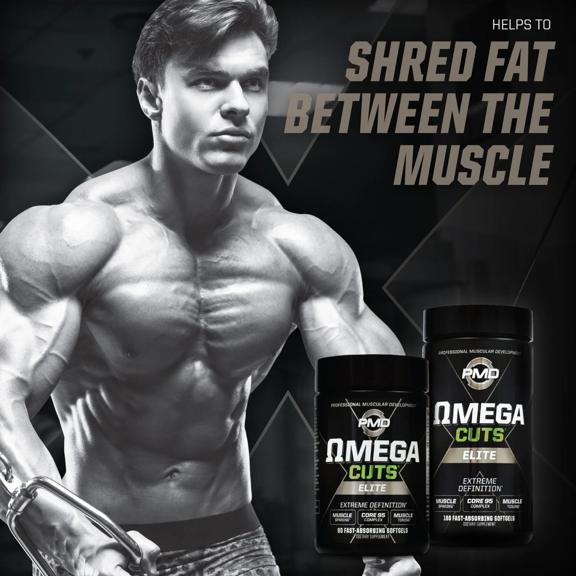 PMD Omega Cuts Elite – Fat Loss & Muscle Definition Formula (180 Softgels) – Stimulant Free - Image 3