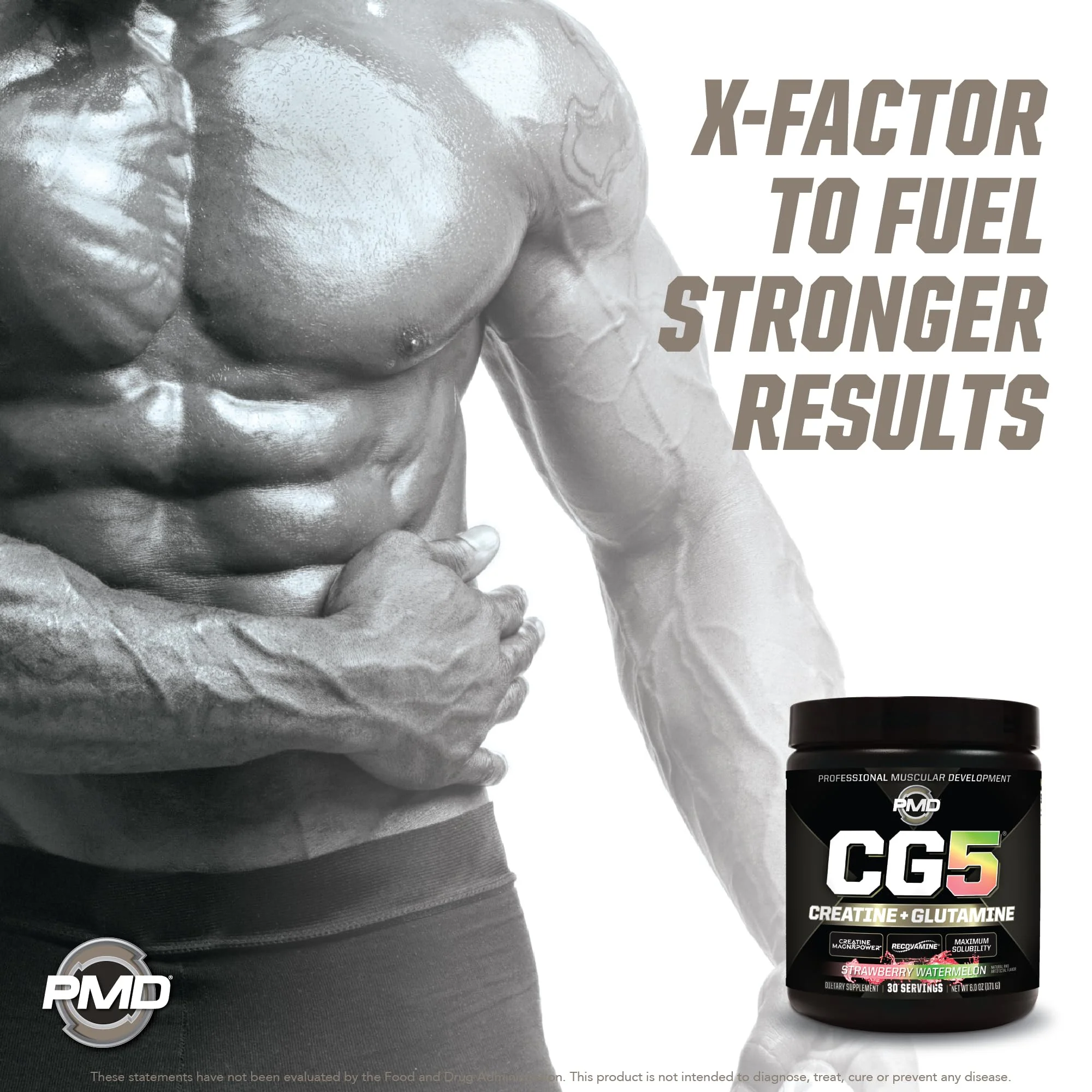 PMD Sports CG5 Premium Creatine & L-Glutamine Powder – Power, Recovery, Lean Muscle (Strawberry Watermelon, 30 Servings) - Image 9