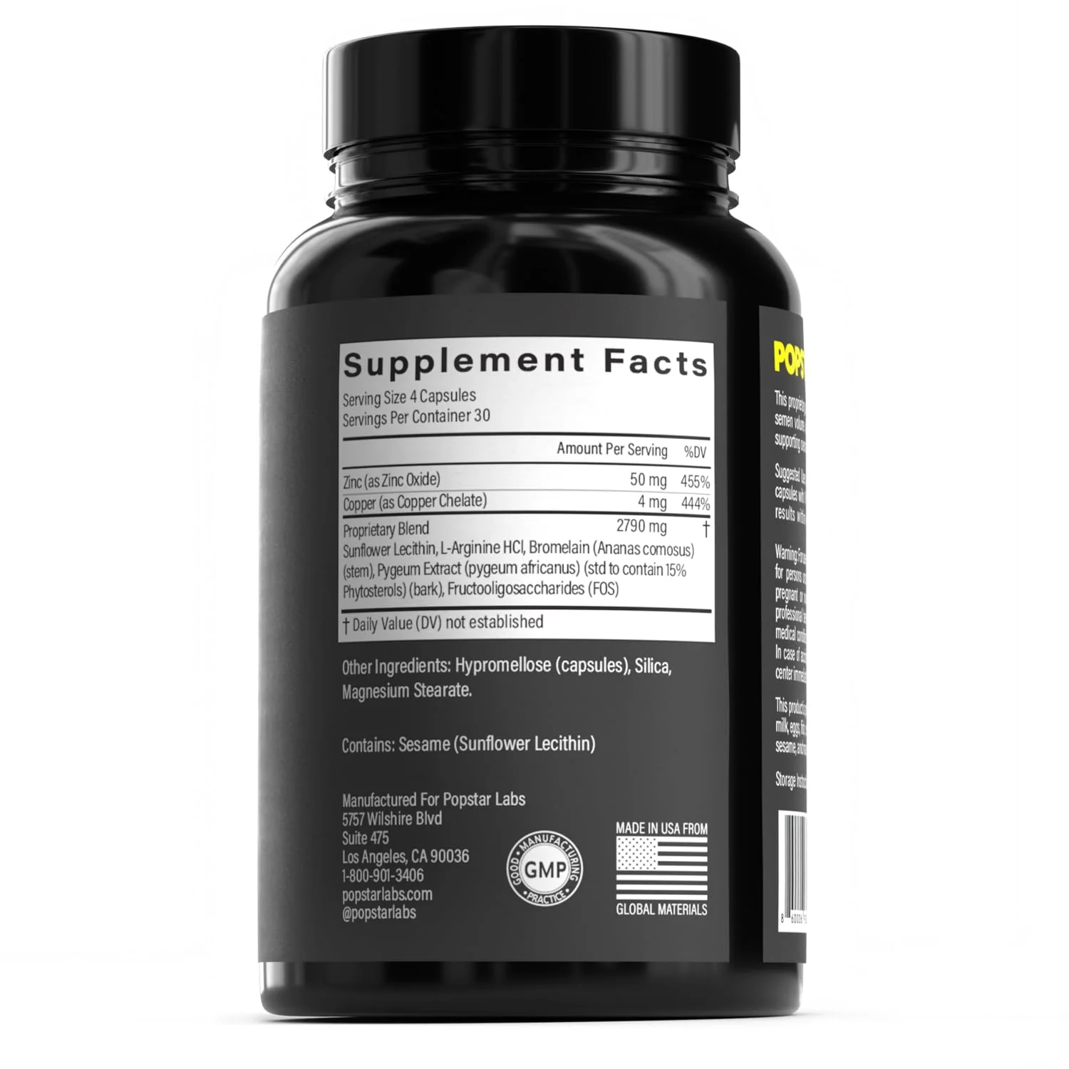POPSTAR Labs Semen Volume Booster – Doctor Formulated, USA Made, 360 Capsules - Image 5