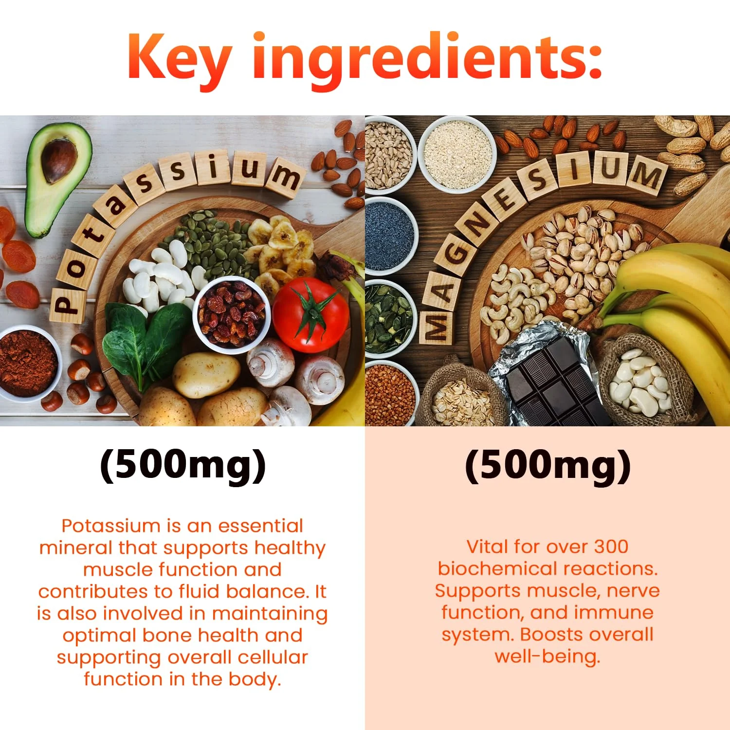 Potassium Magnesium Complex 1000 mg | High-Absorption Magnesium & Potassium Supplement for Leg & Muscle Recovery - Image 3