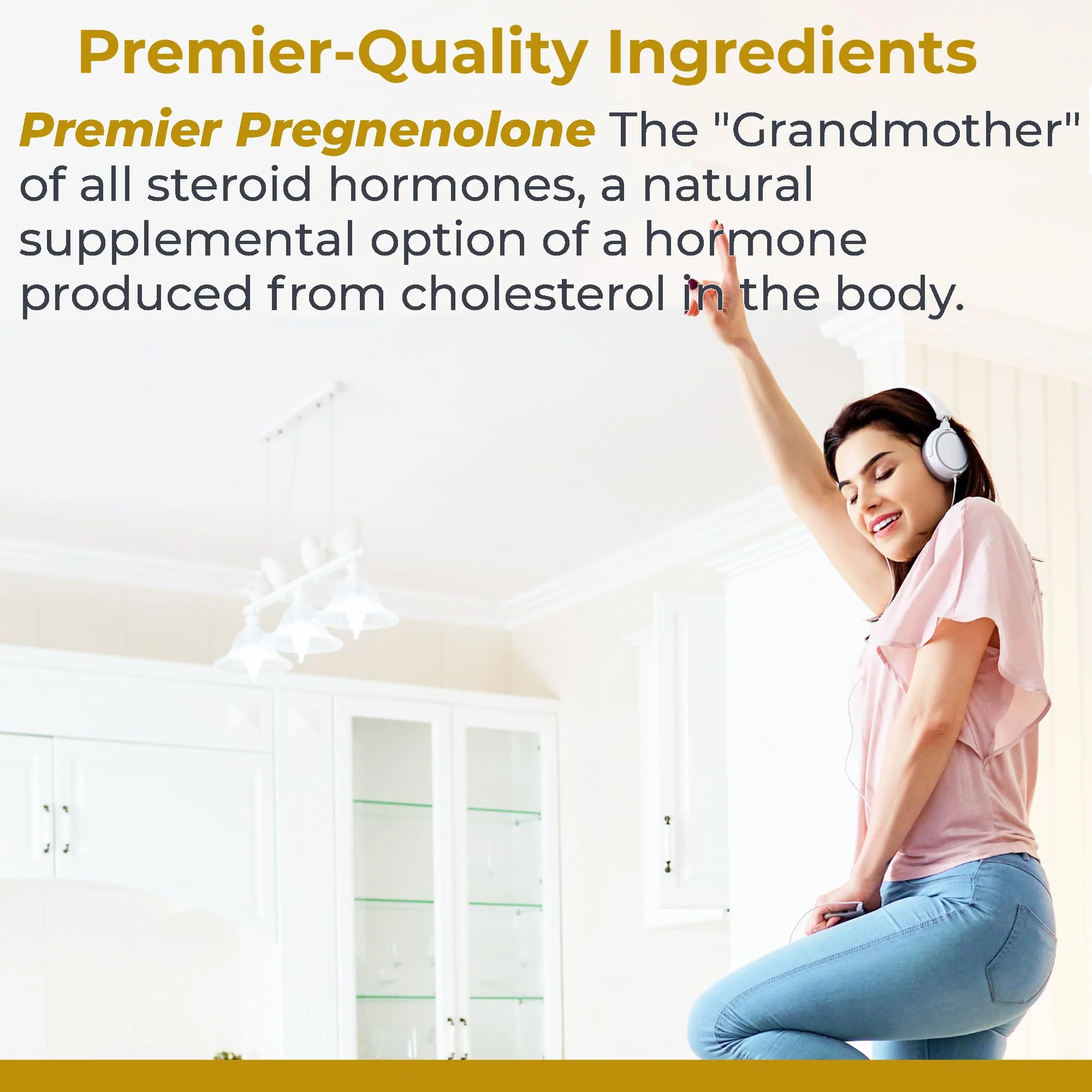 Premier Pregnenolone 100mg - Hormone Support for Women & Men | 60 Veg Capsules - Image 3