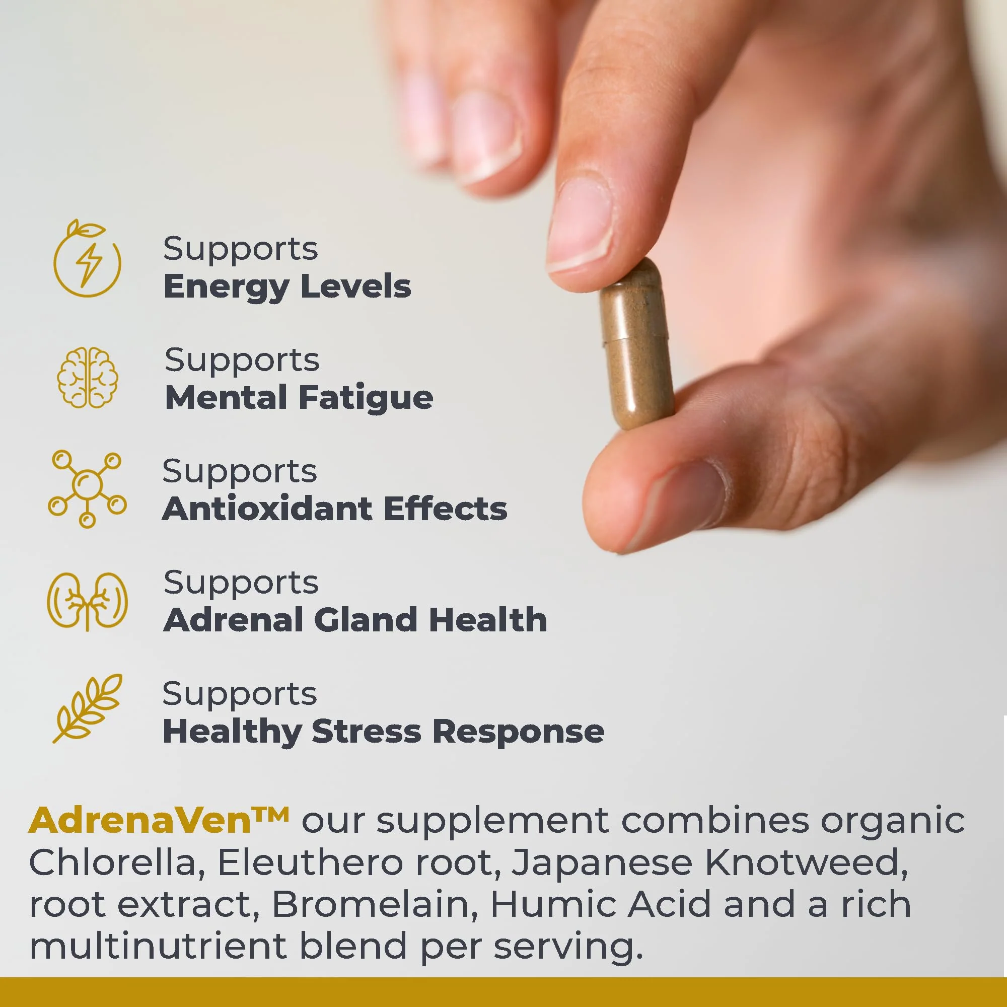 Premier Research Labs AdrenaVen 30 Servings – Adrenal Health Supplement | Supports Adrenal Gland Health & Stress Response – Organic Adrenal Health – 60 Plant-Source Capsules - Image 4