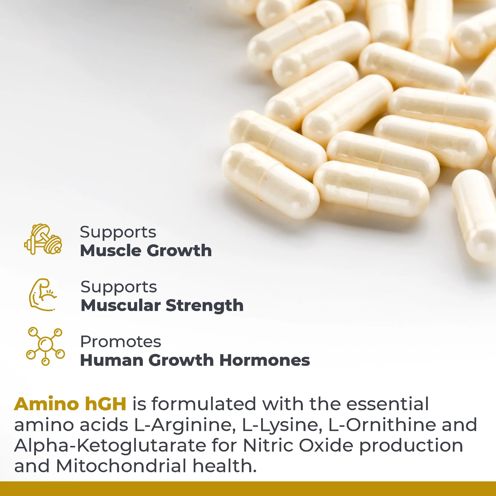 Premier Research Labs Amino HGH - HGH Supplements for Men & Women, L-Arginine & L-Lysine, 105 Capsules - Image 4