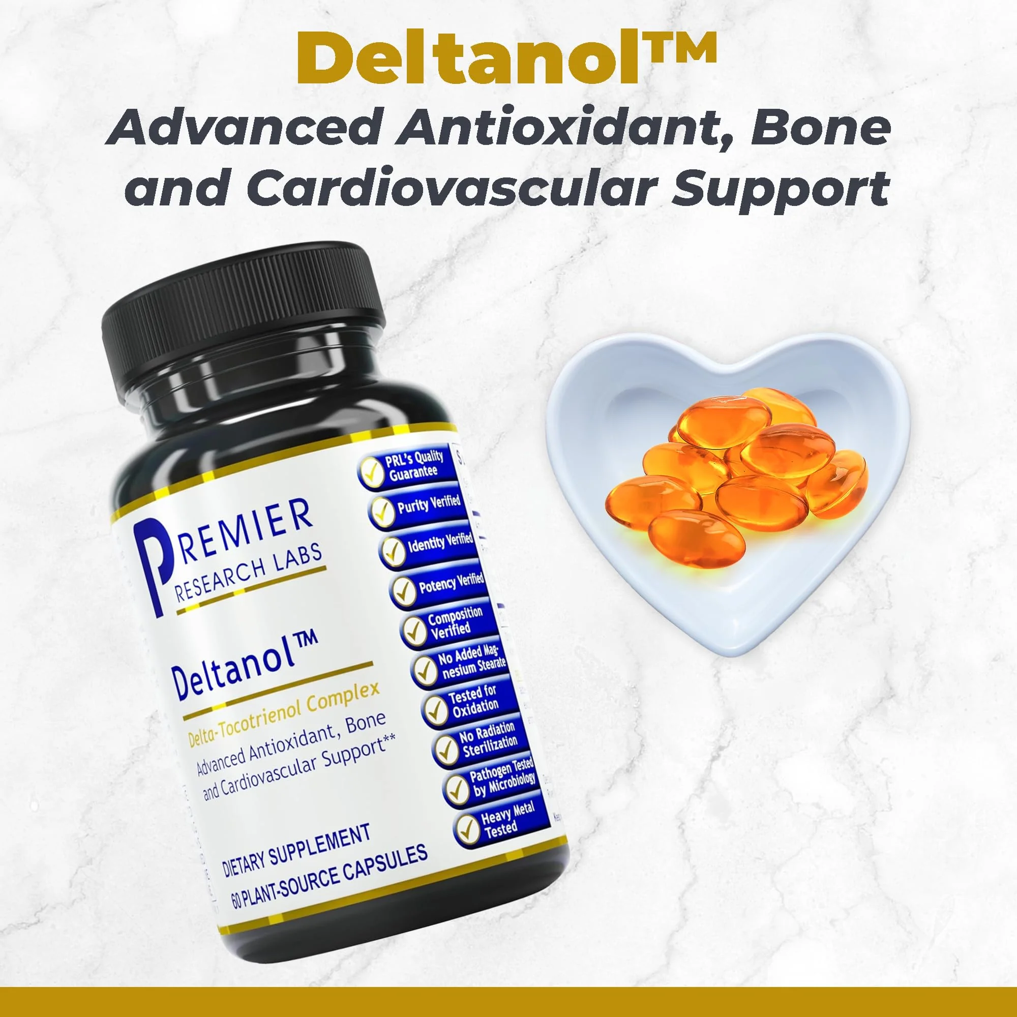 Premier Research Labs Deltanol Tocotrienols – 100 mg Vitamin E per Capsule - Image 2