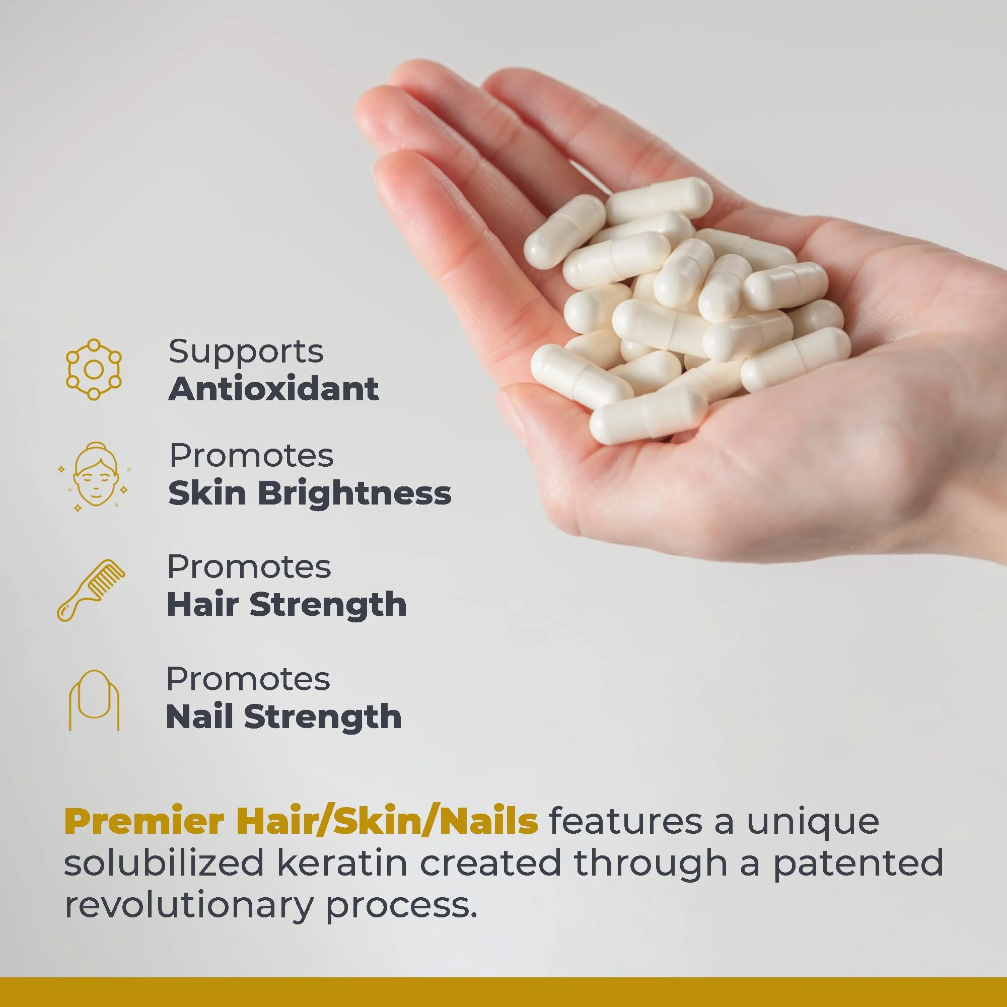 Premier Research Labs Hair, Skin & Nails Keratin Supplement – 60 Vegetarian Capsules - Image 4